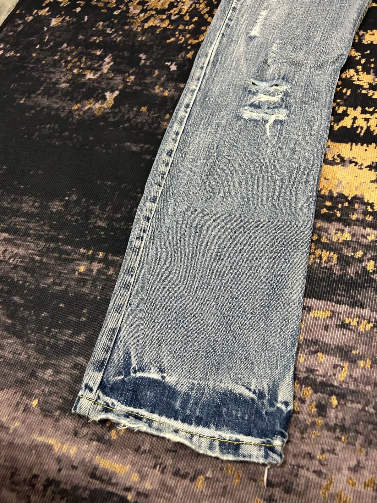 Japanese Brand Vintage Pigajeck Distressed Wash Buckle Back Jeans Size US 31 - 8 Thumbnail