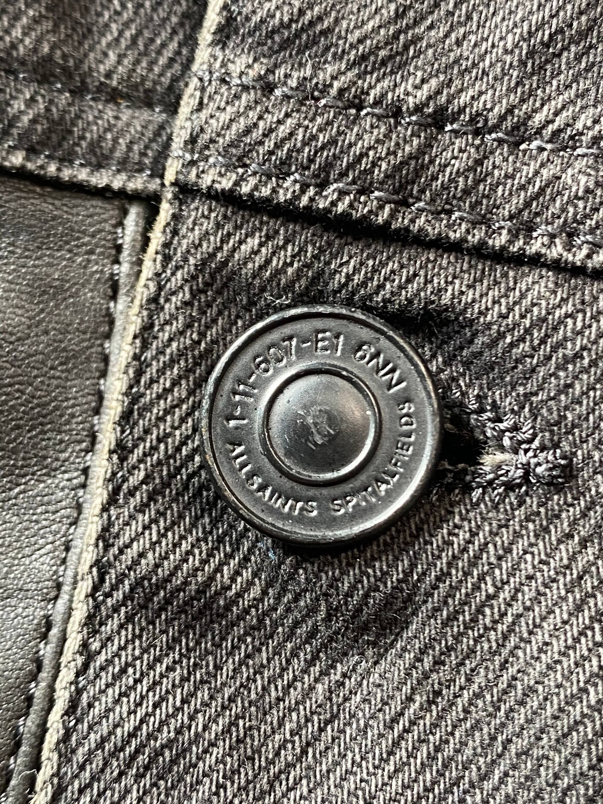 Allsaints Allsaints Noir Biker Denim Leather Jacket Size US S / EU 44-46 / 1 - 5 Thumbnail