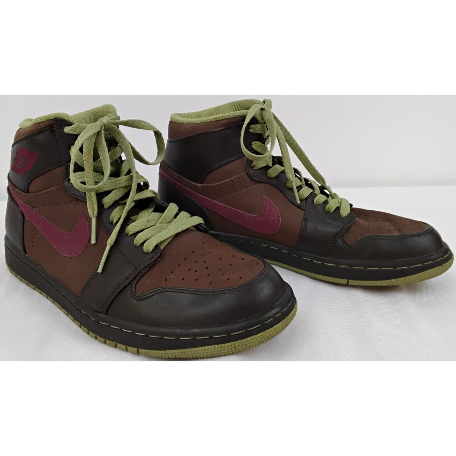 Nike Nike Air Jordan 1 Retro High Top Green/Brown Men's 9 2010 Size US 9 / EU 42 - 3 Thumbnail