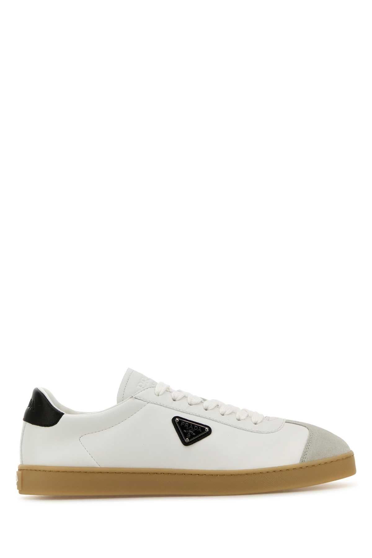 White Napa Leather Sneakers