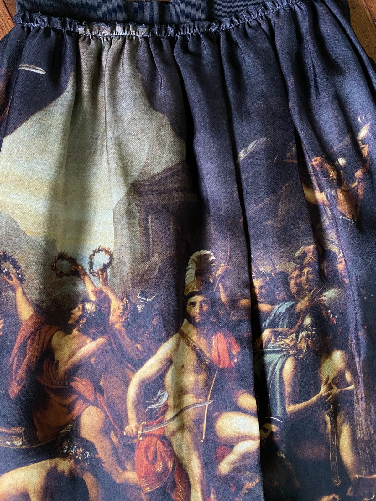 Dolce & Gabbana Alta Moda 2019- D&G- Leonidas at Thermopylae Print Skirt Size 27" / US 4 / IT 40 - 4 Thumbnail
