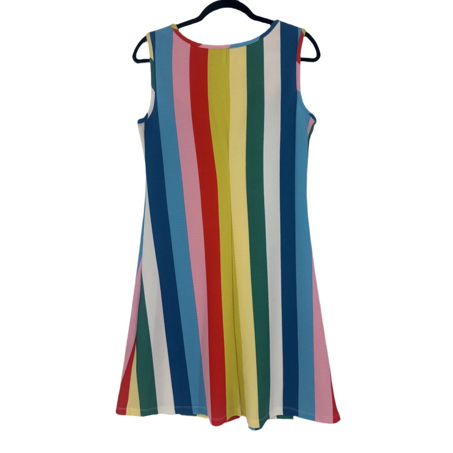 Other NWT Bright Rainbow Stripe Trapeze Waffle Knit Beach Cover Up Size S / US 4 / IT 40 - 3 Thumbnail