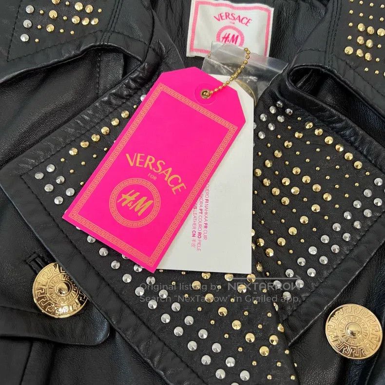 Versace Versace Co-branded diamond checkered studded sheepskin tre Size S / US 4 / IT 40 - 5 Thumbnail