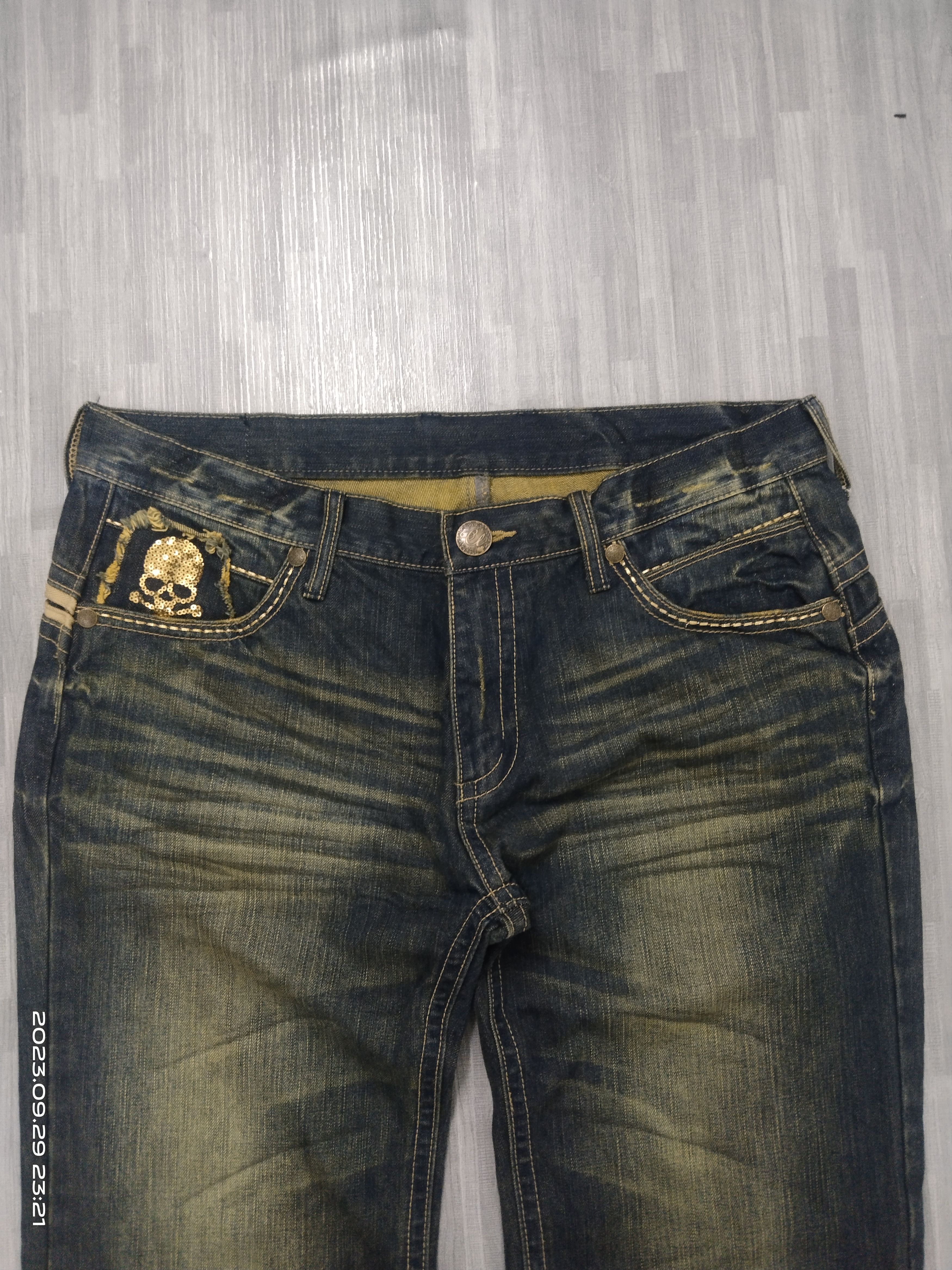 Japanese Brand SiCK RUSTY SKULL PACTHWORK SPELLOUT CLASSICAL ELF Size US 35 - 4 Thumbnail