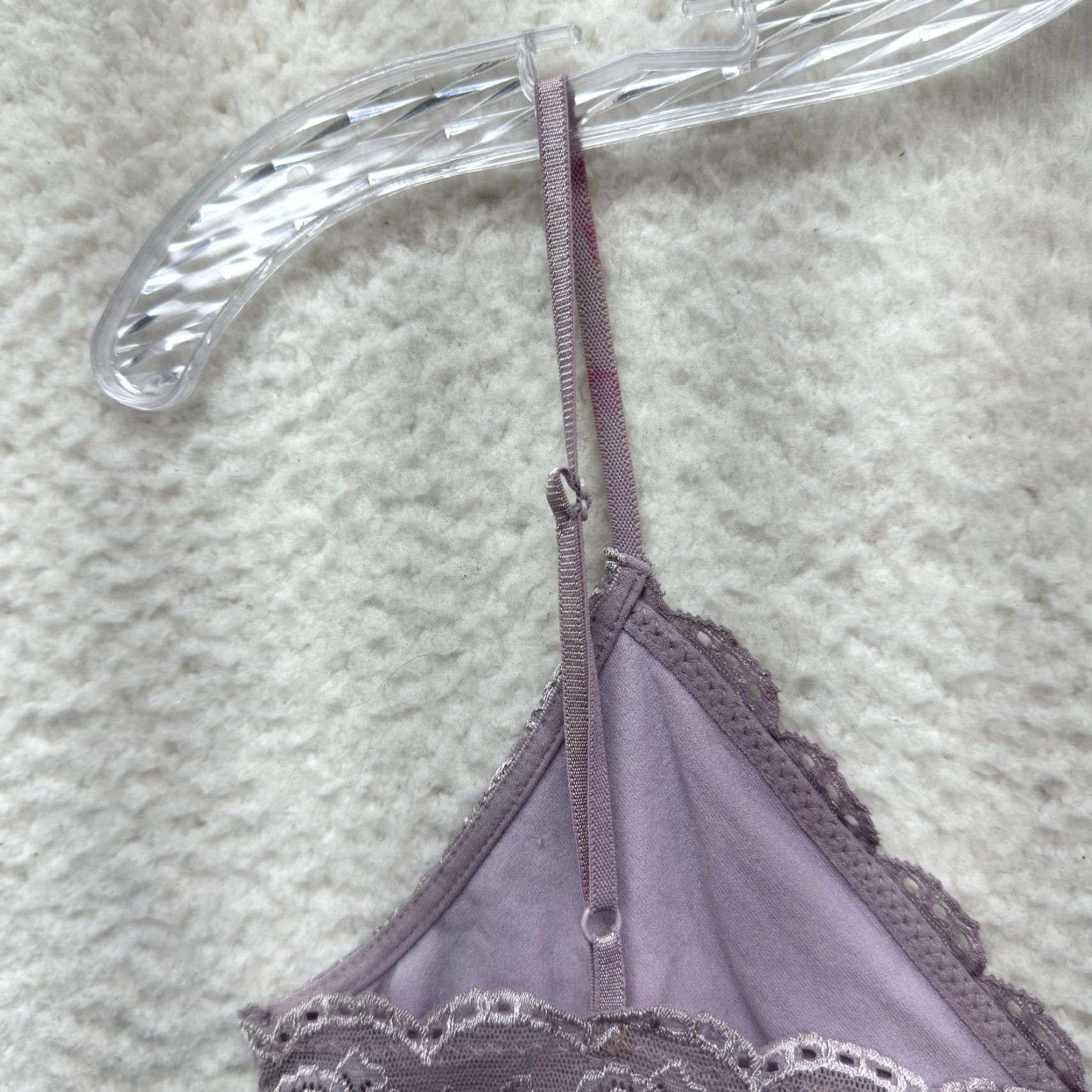 Bebe VINTAGE bebe Camisole Top S Purple Lace Boho Grunge Whimsigoth Y2K Fairy Shirt Womens Size S / US 4 / IT 40 - 6 Thumbnail