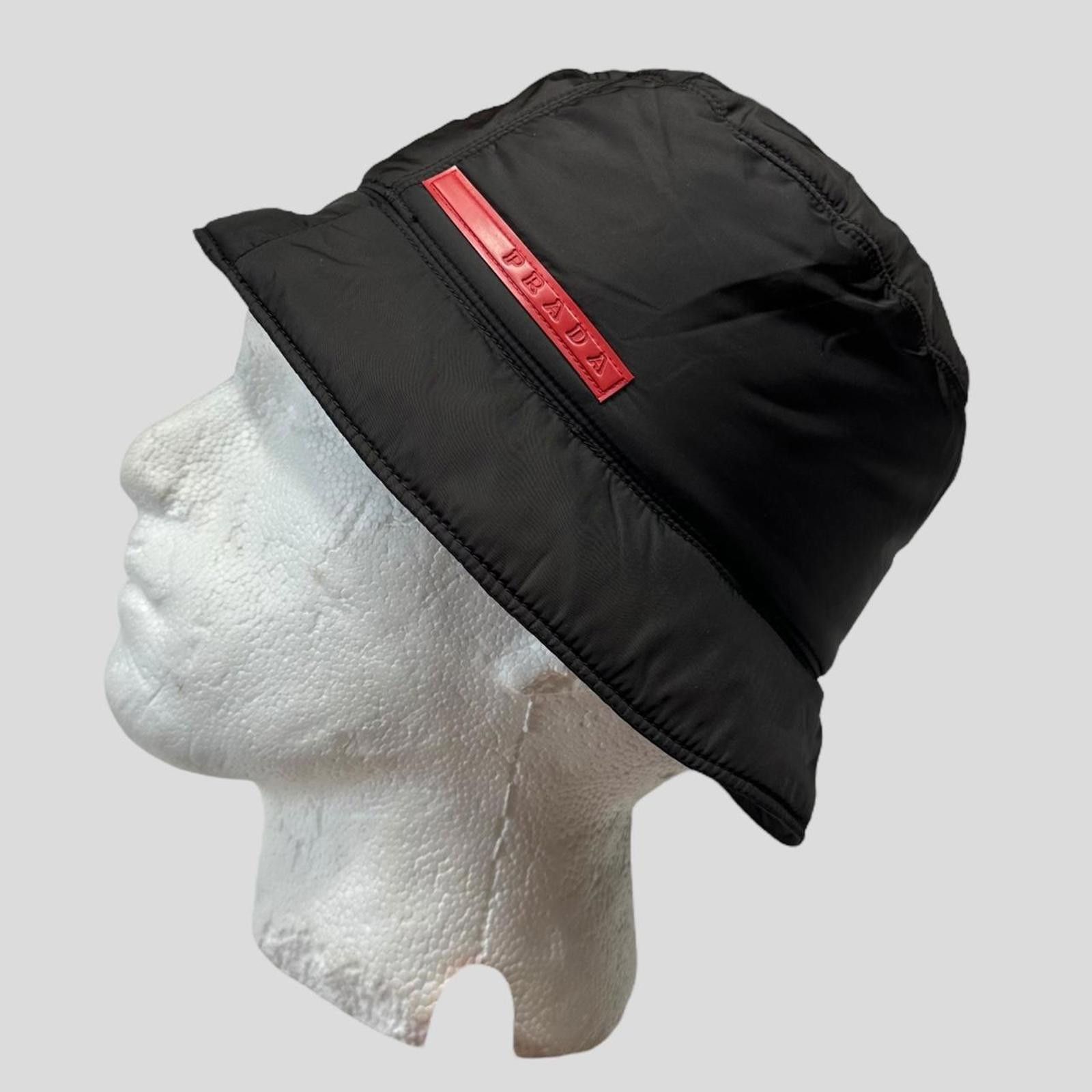 Prada Prada Sport 1999 Nylon Padded Red Tab Bucket Hat - M/L Size ONE SIZE - 2 Thumbnail