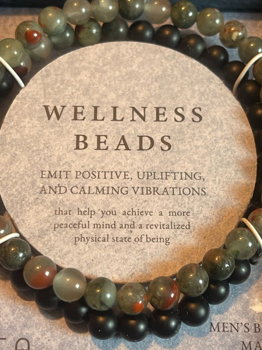 Slate & Stone Slate Wellness Beads Bracelet Semiprecious Agate Stones Size ONE SIZE - 4 Thumbnail