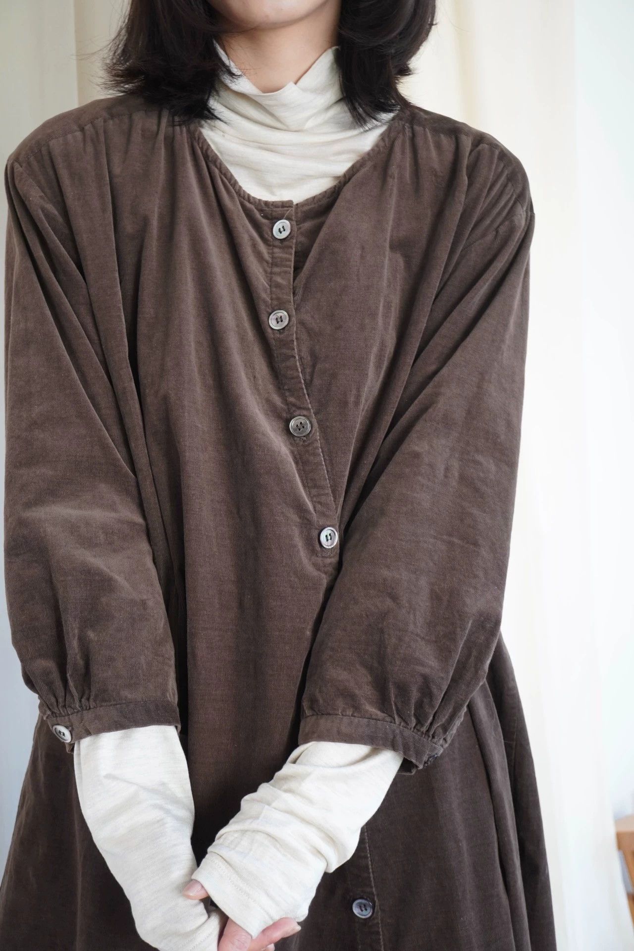 Y's Y's 1980s Living Corduroy Asymmetric Robe Size ONE SIZE - 7 Thumbnail