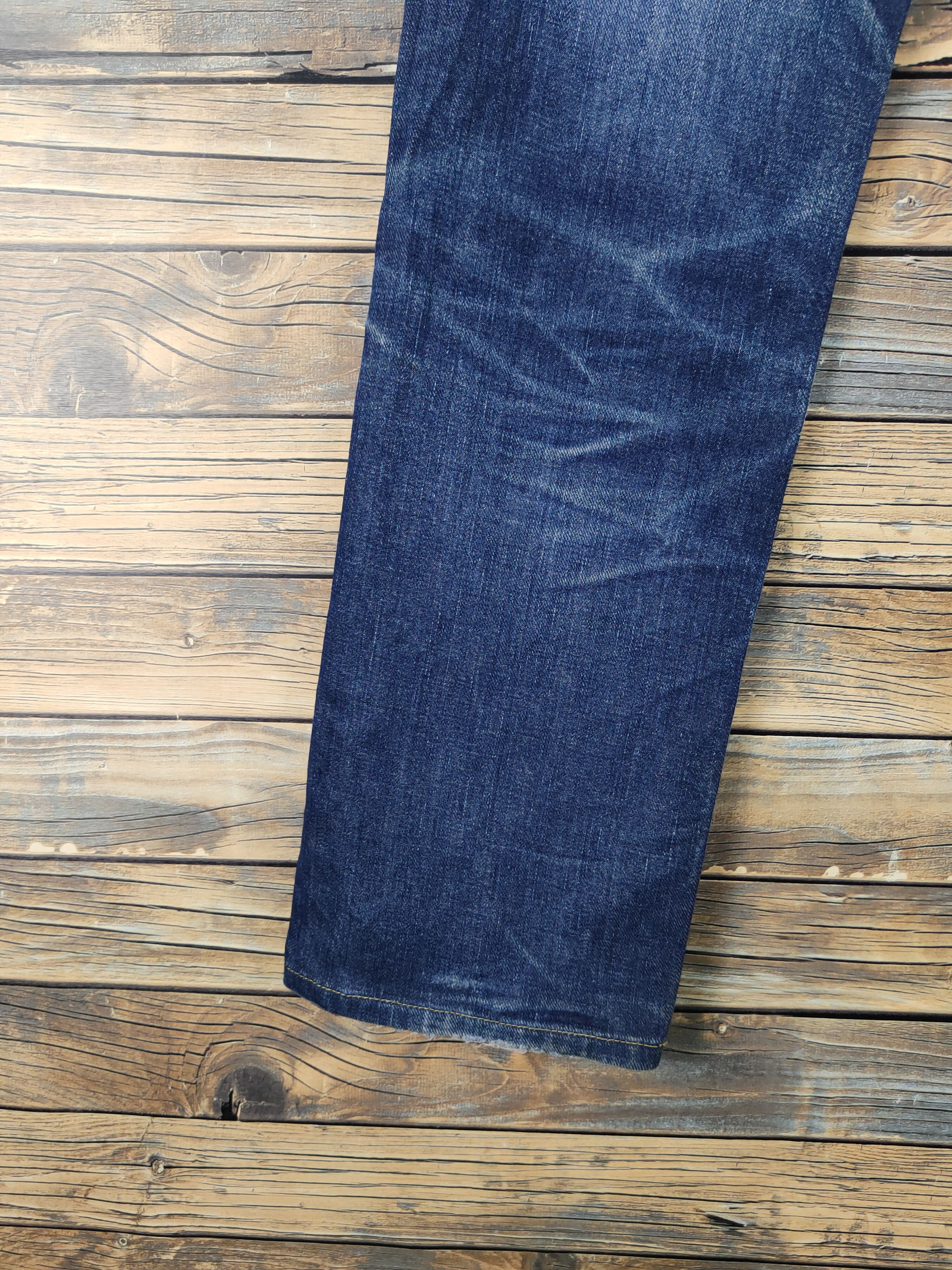 Lee × Vintage Miss Lee Dark Blue Distressed Ripped denim Jeans #W2069 Size 27" / US 4 / IT 40 - 11 Thumbnail