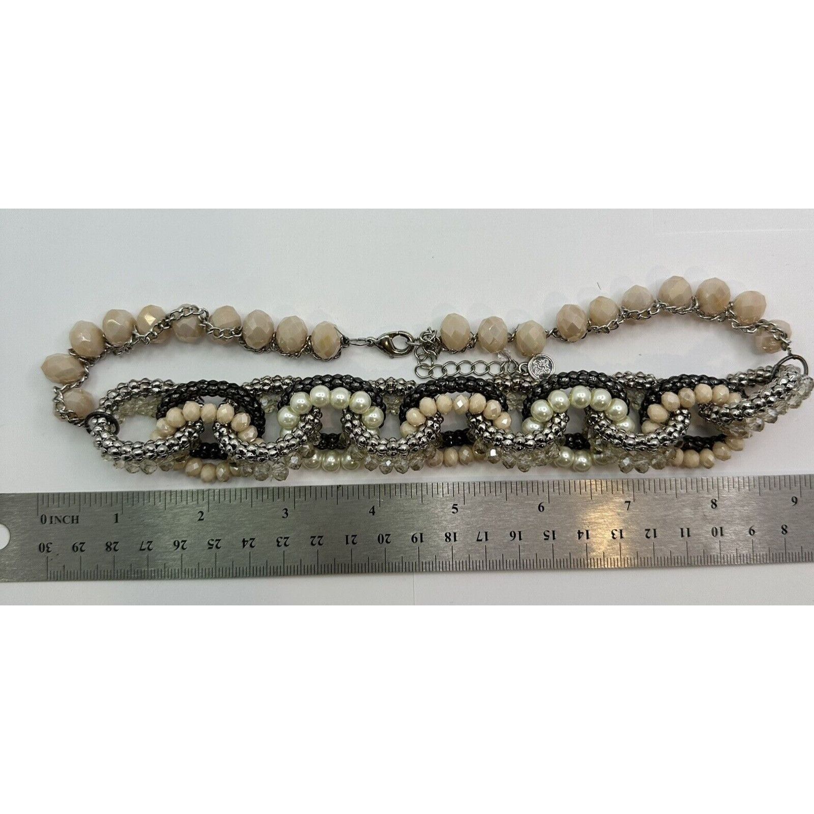 Vera Wang VERA WANG Crystal Beads Braided Shimmering Mesh Necklace Size ONE SIZE - 2 Thumbnail