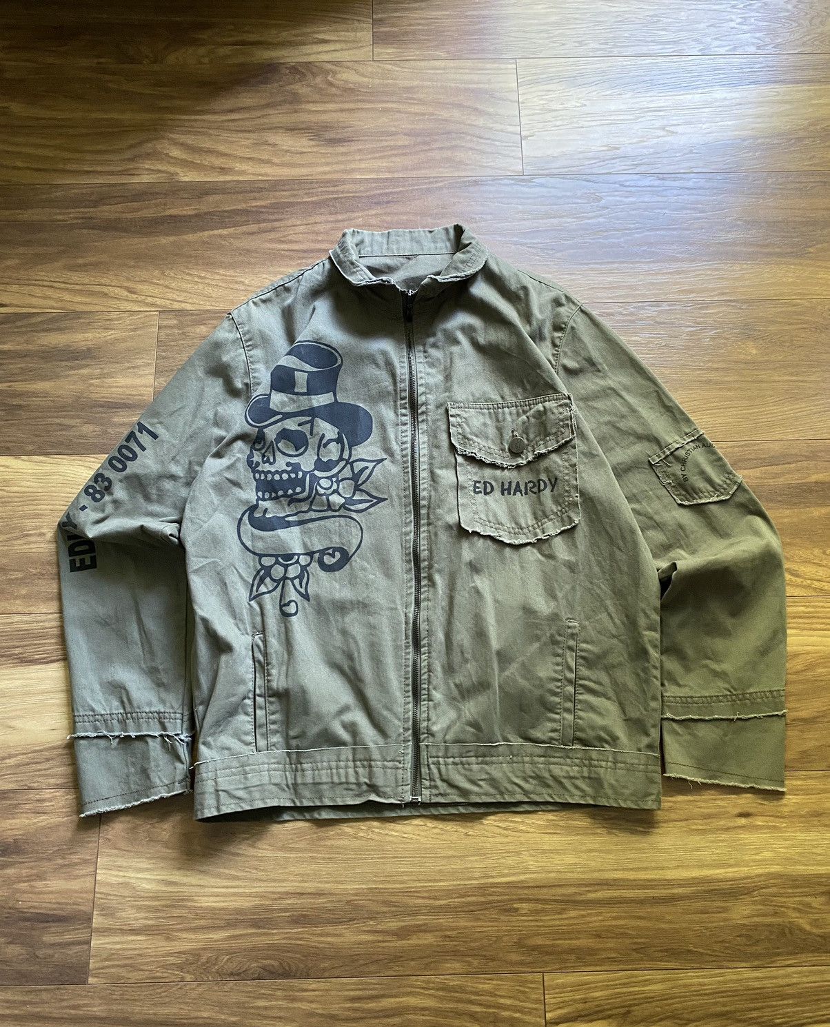 Ed Hardy × Vintage Ed Hardy Vintage Overshirt Jacket,Denim,Y2k,USA Size US M / EU 48-50 / 2 - 1 Thumbnail