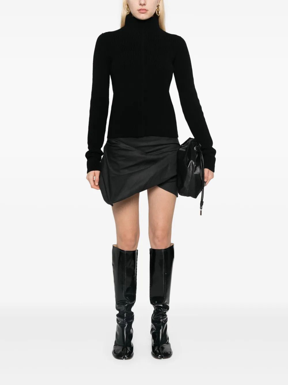 Rick Owens o1y0126 Cashmere Blend Sweater in Black Size M / US 6-8 / IT 42-44 - 5 Thumbnail