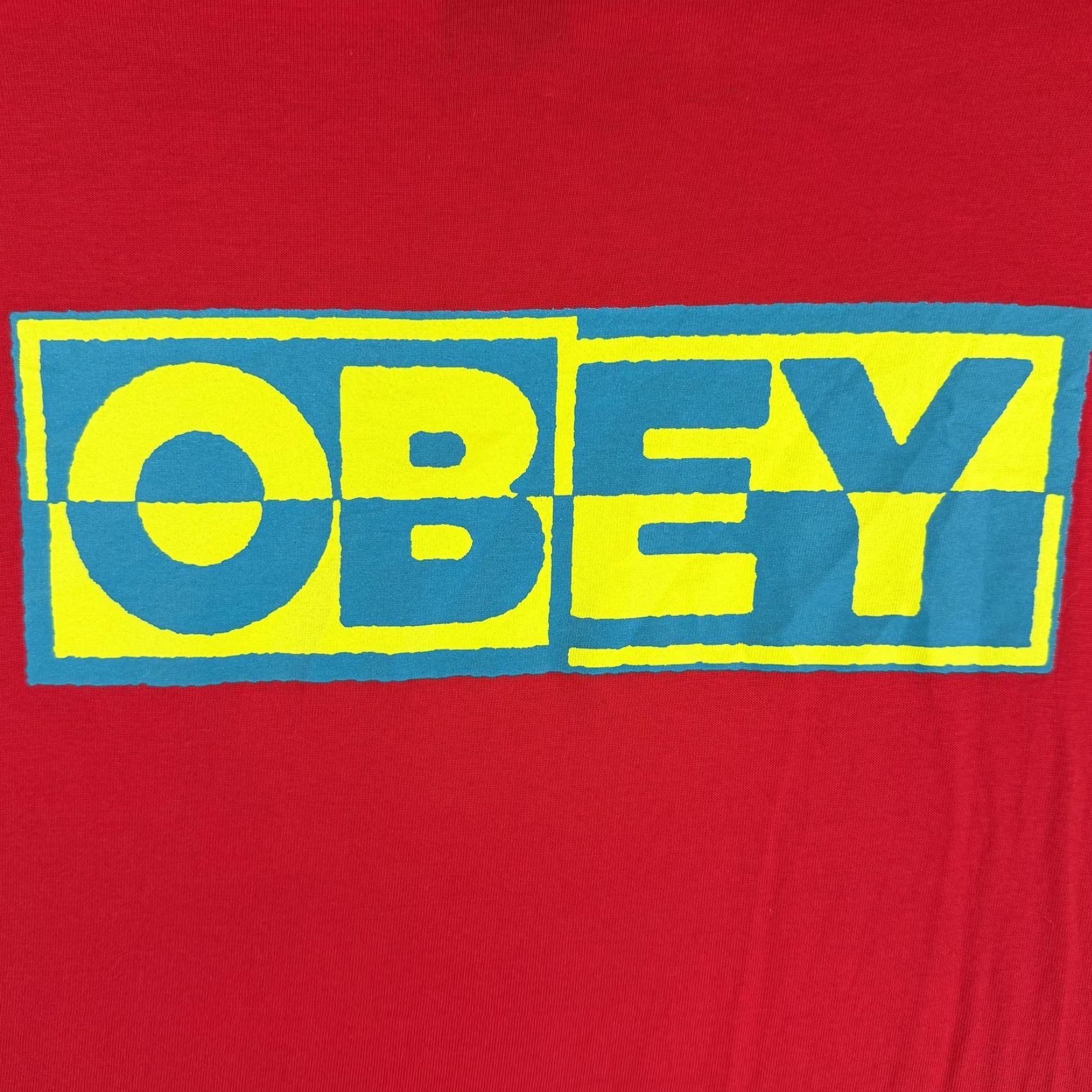 Obey OBEY Shirt Mens 2XL Red Long Sleeve Graphic Print Streetwear Logo Back Print Size US XXL / EU 58 / 5 - 7 Thumbnail