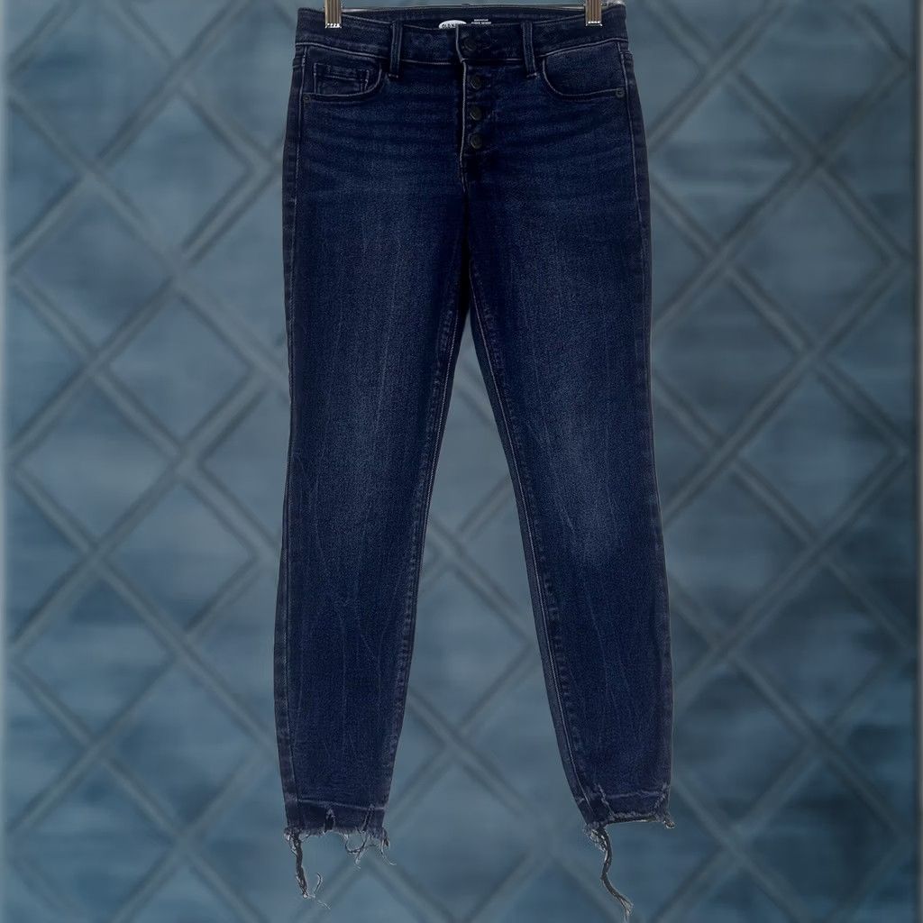 Old Navy Old Navy Rockstar Jeans Women's Size 2 Button Fly Mid Rise Skinny Denim Regular Inseam 27 Blue Jeans Size 26" / US 2 / IT 38 - 1 Thumbnail