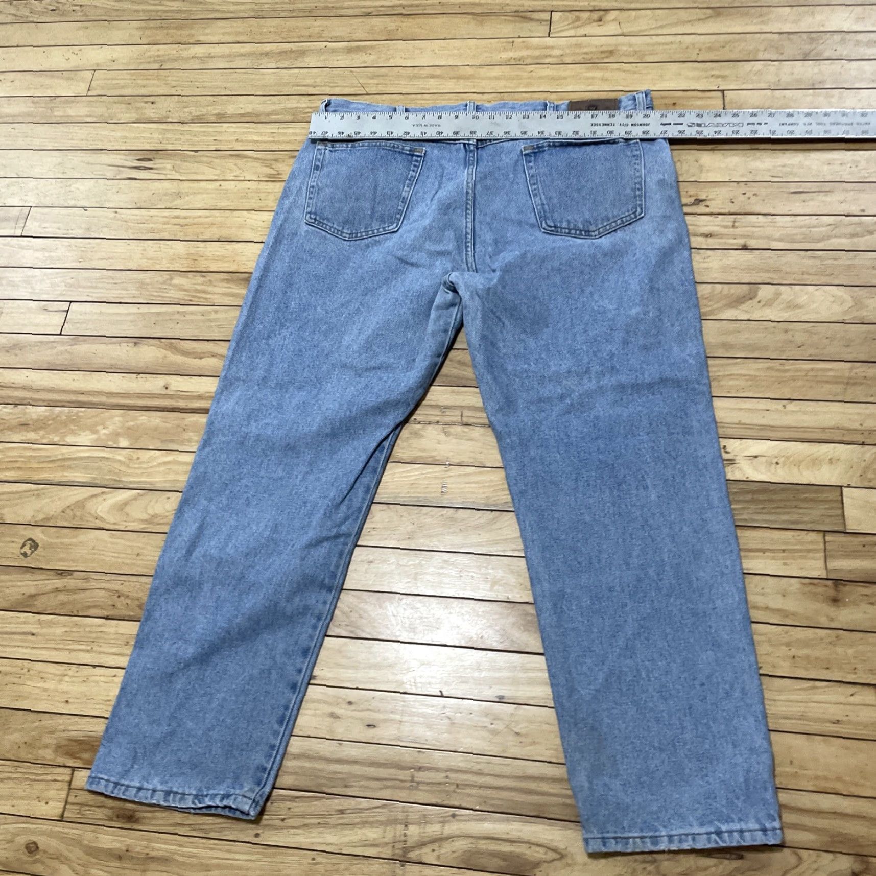Wrangler Wrangler Jeans Men 40x30 Workwear Light Blue Wash Denim Western Classic Straight Jeans Championship? Size US 40 / EU 56 - 7 Thumbnail