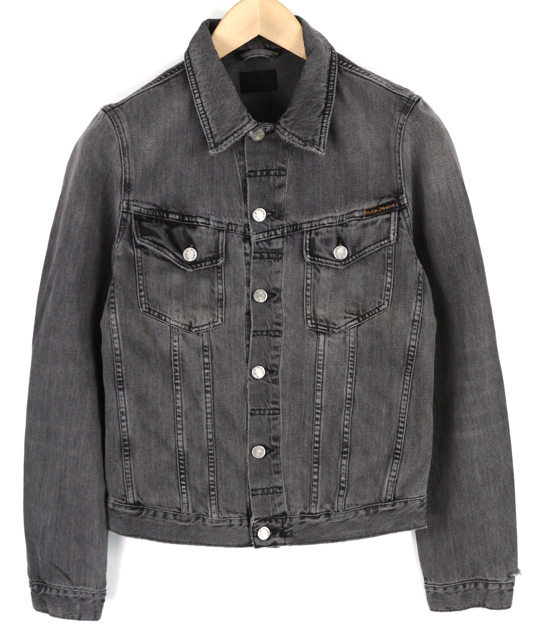 Nudie Jeans BILLY S Desolation Logo Patch Denim Jacket 82473 Size US S / EU 44-46 / 1 - 1 Thumbnail