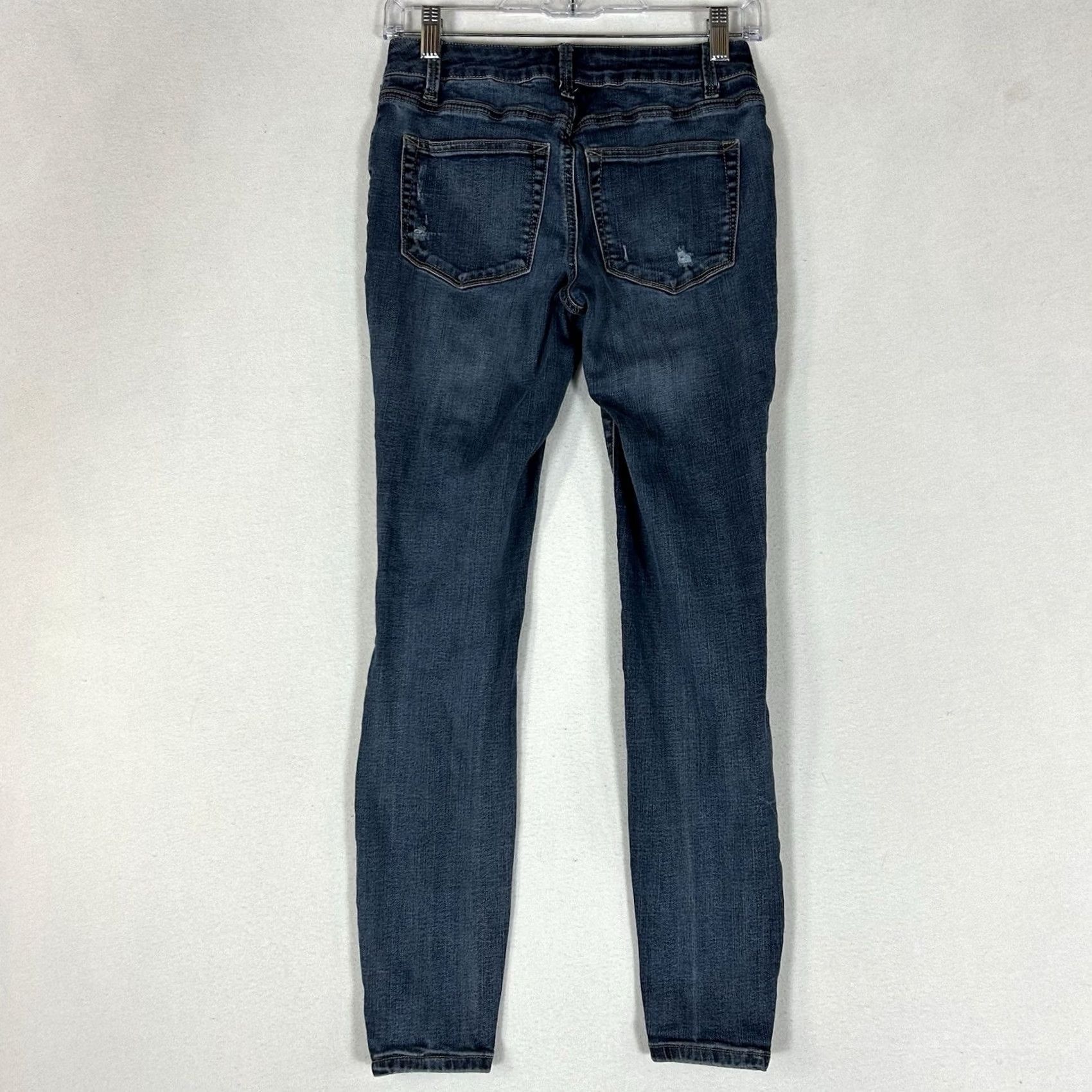 Vintage Maurices Skinny Jeans Womens XS Reg Blue Medium Wash Stretch Low Rise Denim Size 26" / US 2 / IT 38 - 7 Thumbnail