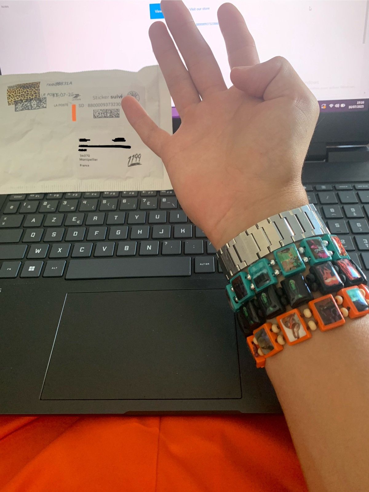 Other Bazo 1199 orange bracelet Size 40 - 4 Thumbnail