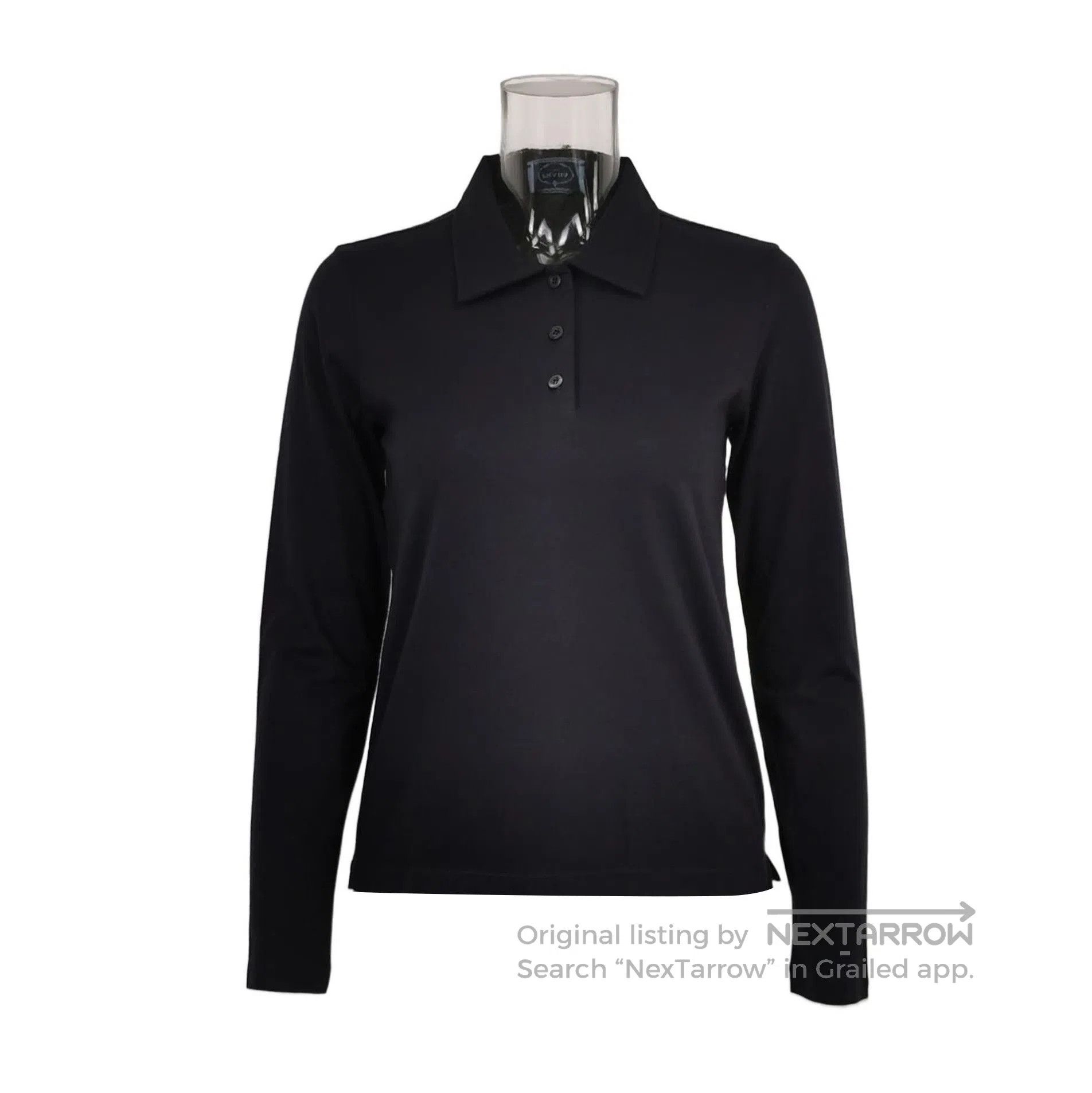 Prada Prada Black Cotton Polo Shirt Size M . Size M / US 6-8 / IT 42-44 - 1 Thumbnail
