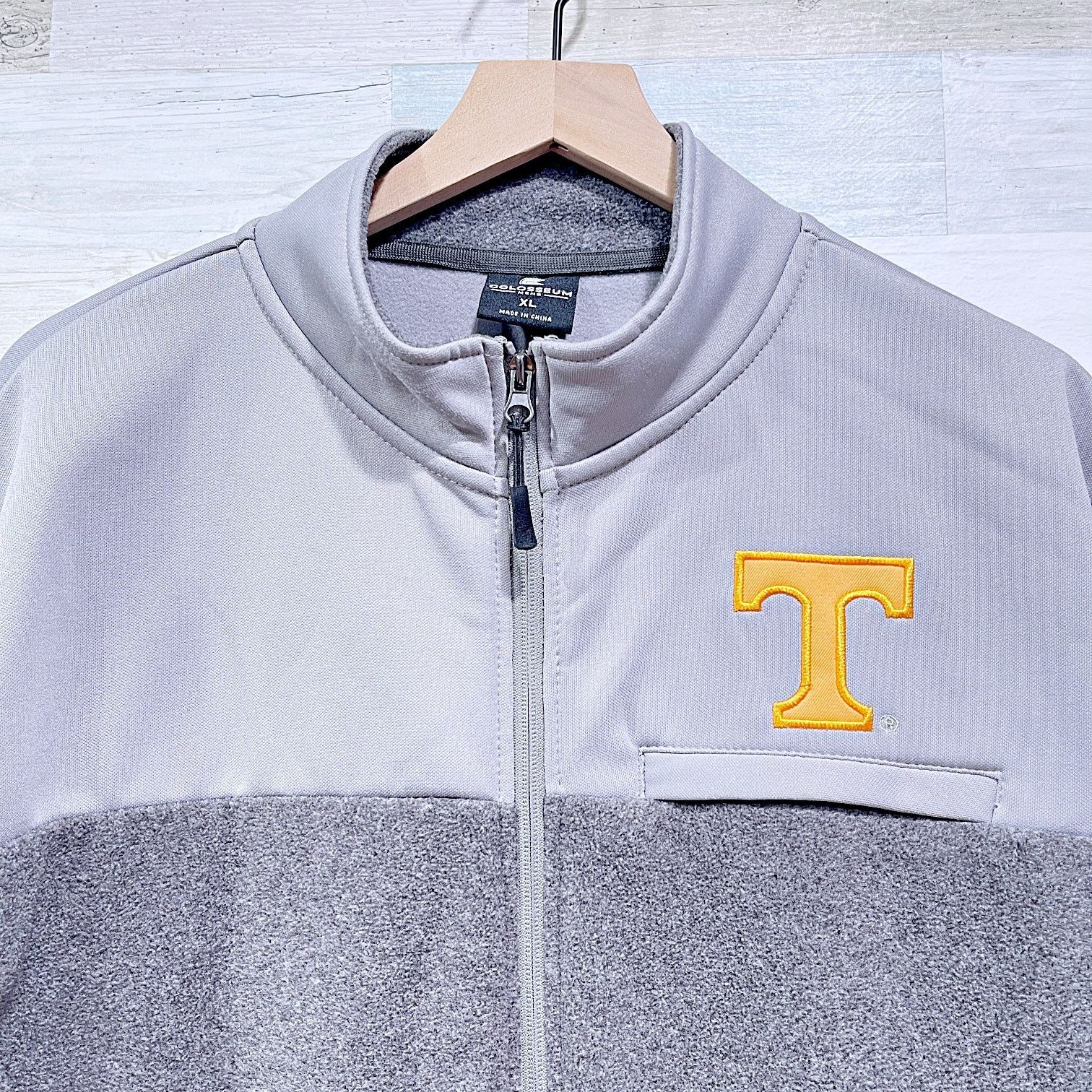 Colosseum Athletics Tennessee Volunteers Full Zip Fleece Jacket Gray Mens XL Size US XL / EU 56 / 4 - 2 Thumbnail