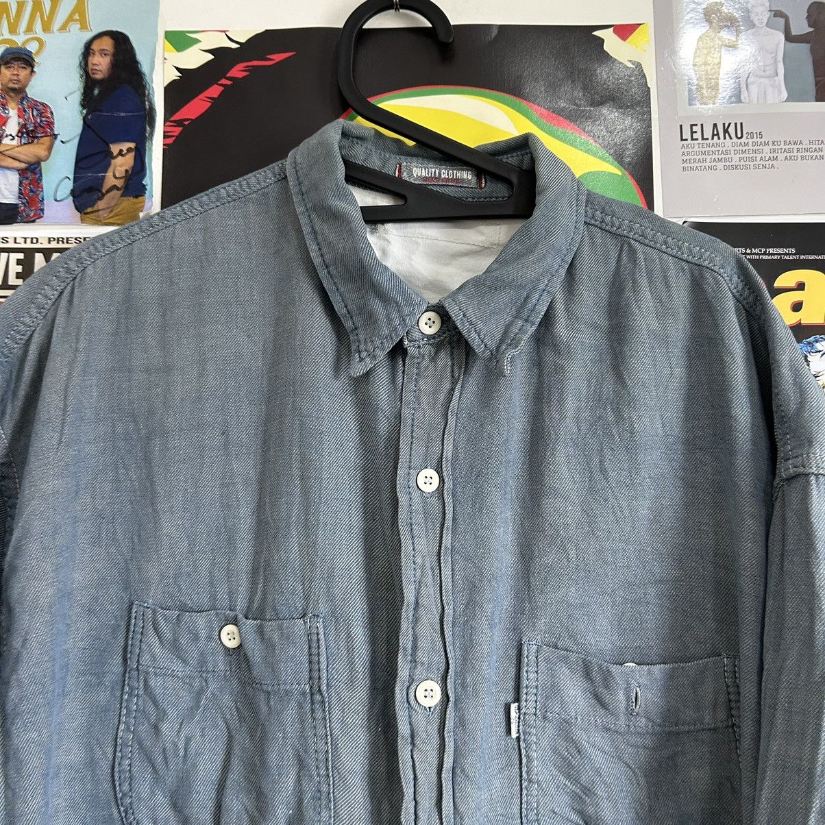 Vintage Vintage Synaps Hand Made Denim Button Down Long Sleeve Shirt Size US XL / EU 56 / 4 - 2 Thumbnail
