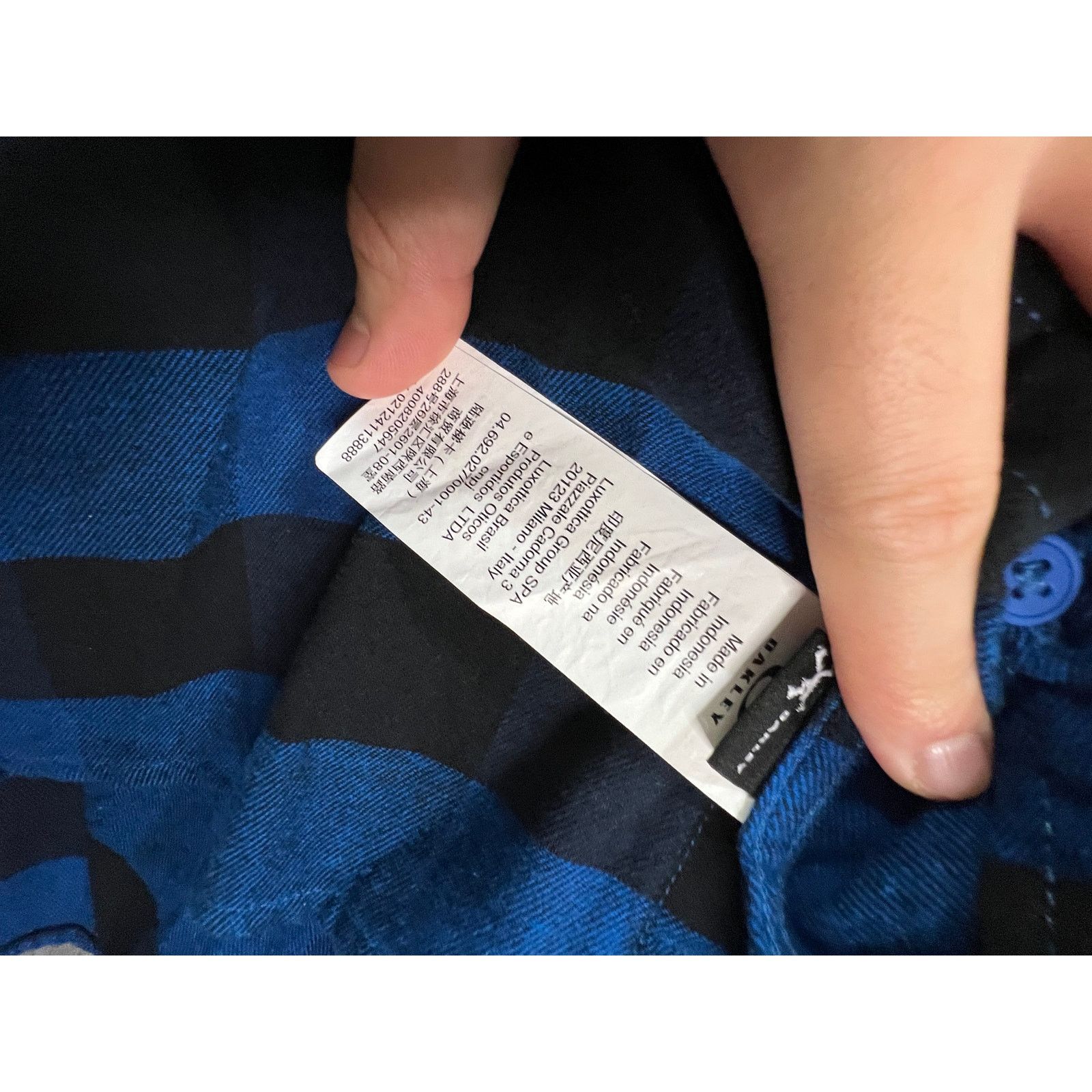 Oakley Oakley Shirt Adult Medium Checked Blue Black Button Up Size US M / EU 48-50 / 2 - 10 Thumbnail