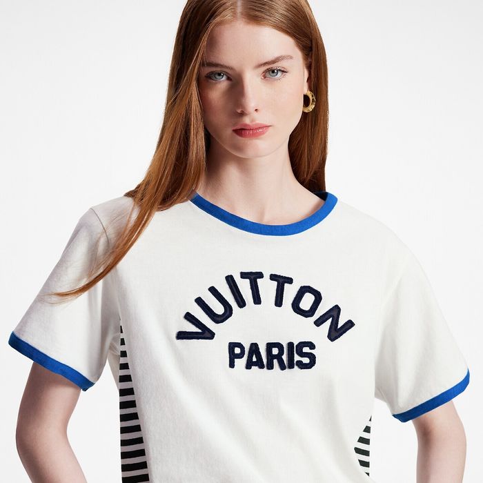 New Louis Vuitton Crew Neck Women T-Shirt Size L, S218 For Sale at