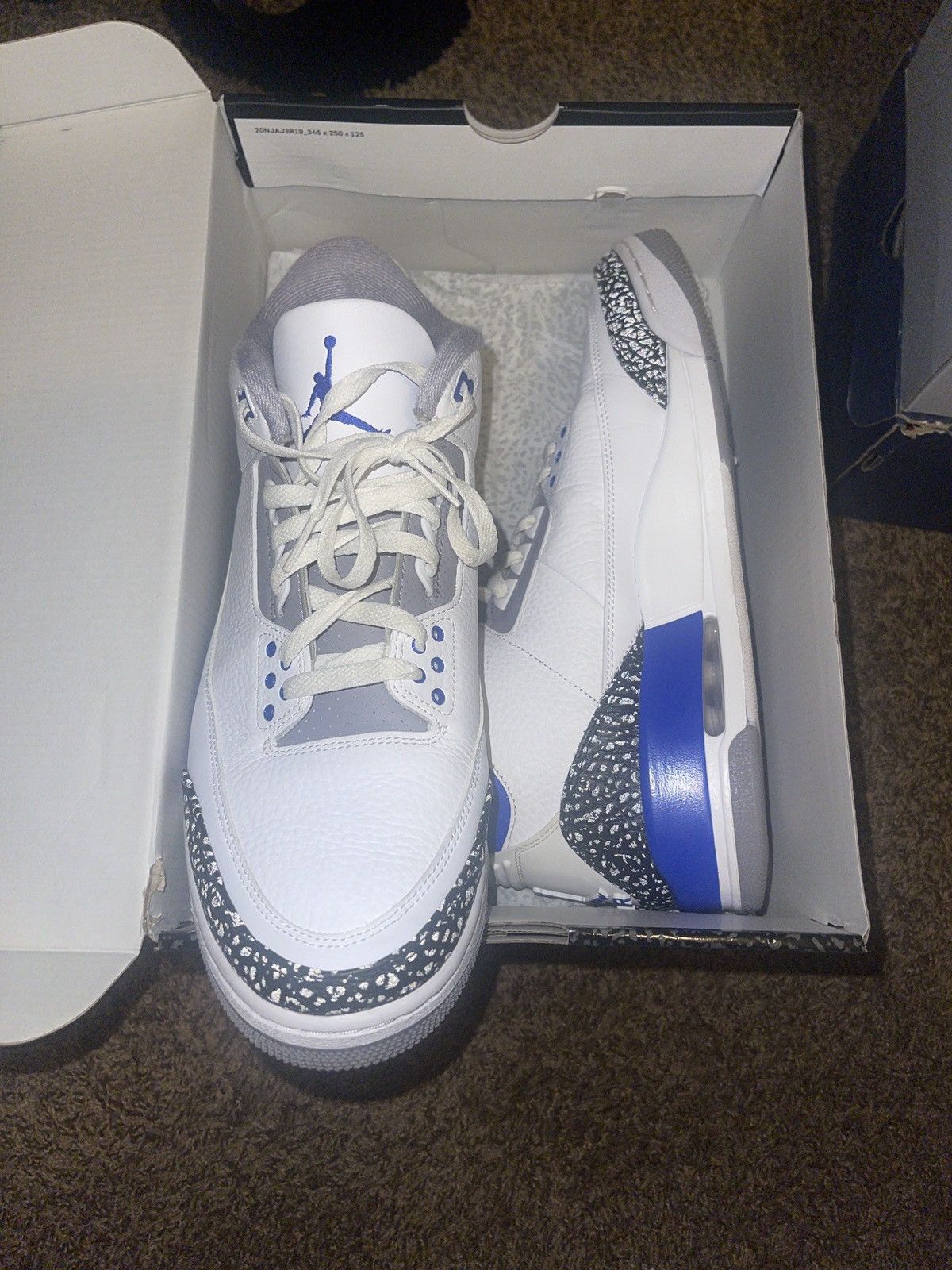 jordan 3 racer blue retail