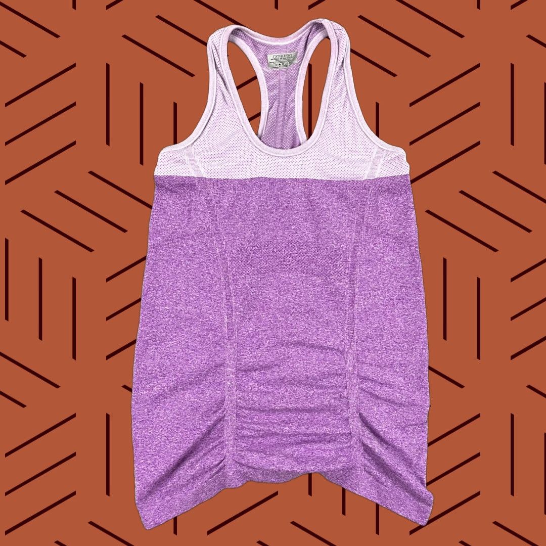 Athleta Athleta Tank Top Womens Small Purple Color Block Seamless Performance Size S / US 4 / IT 40 - 1 Thumbnail