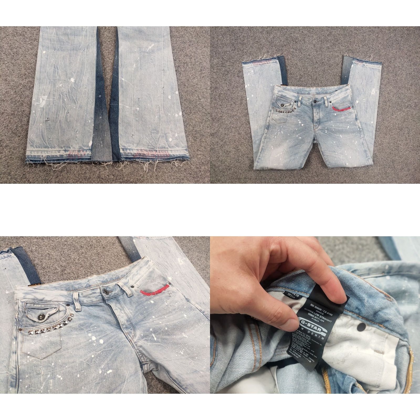 G-Star G-Star Raw Custom Jeans Jeans G-Star Flared Men's Denim 34 Blue 90s Y2K Stars Vintage Distressed 5-Pocket Regular Slim? Size US 33 - 9 Thumbnail