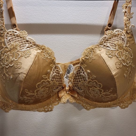 Other Lise Charmel Vintage Golden Floral Bra - 36b Size ONE SIZE - 2 Thumbnail
