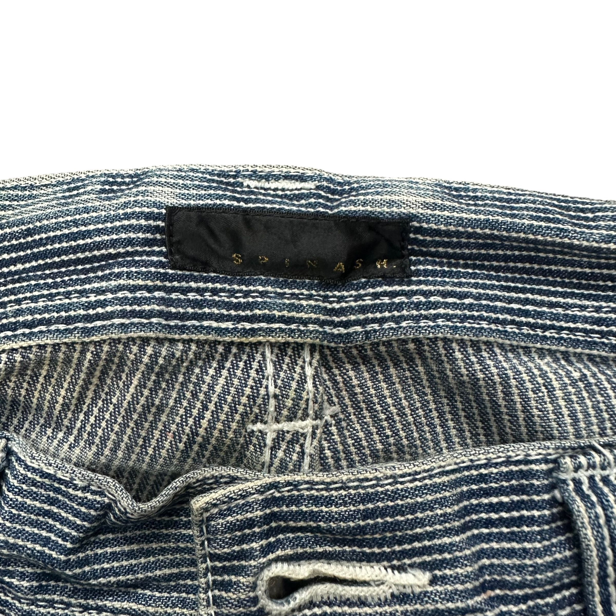 Japanese Brand GOD BLESS YOU PATCHES STRIPED CARPENTER PANT #8861-032 Size US 31 - 14 Thumbnail