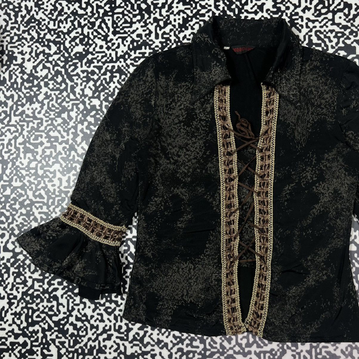 Japanese Brand Vintage Y2K Japanese Front Lace Up Napoleon 90s Style Shirt Size L / US 10 / IT 46 - 4 Thumbnail