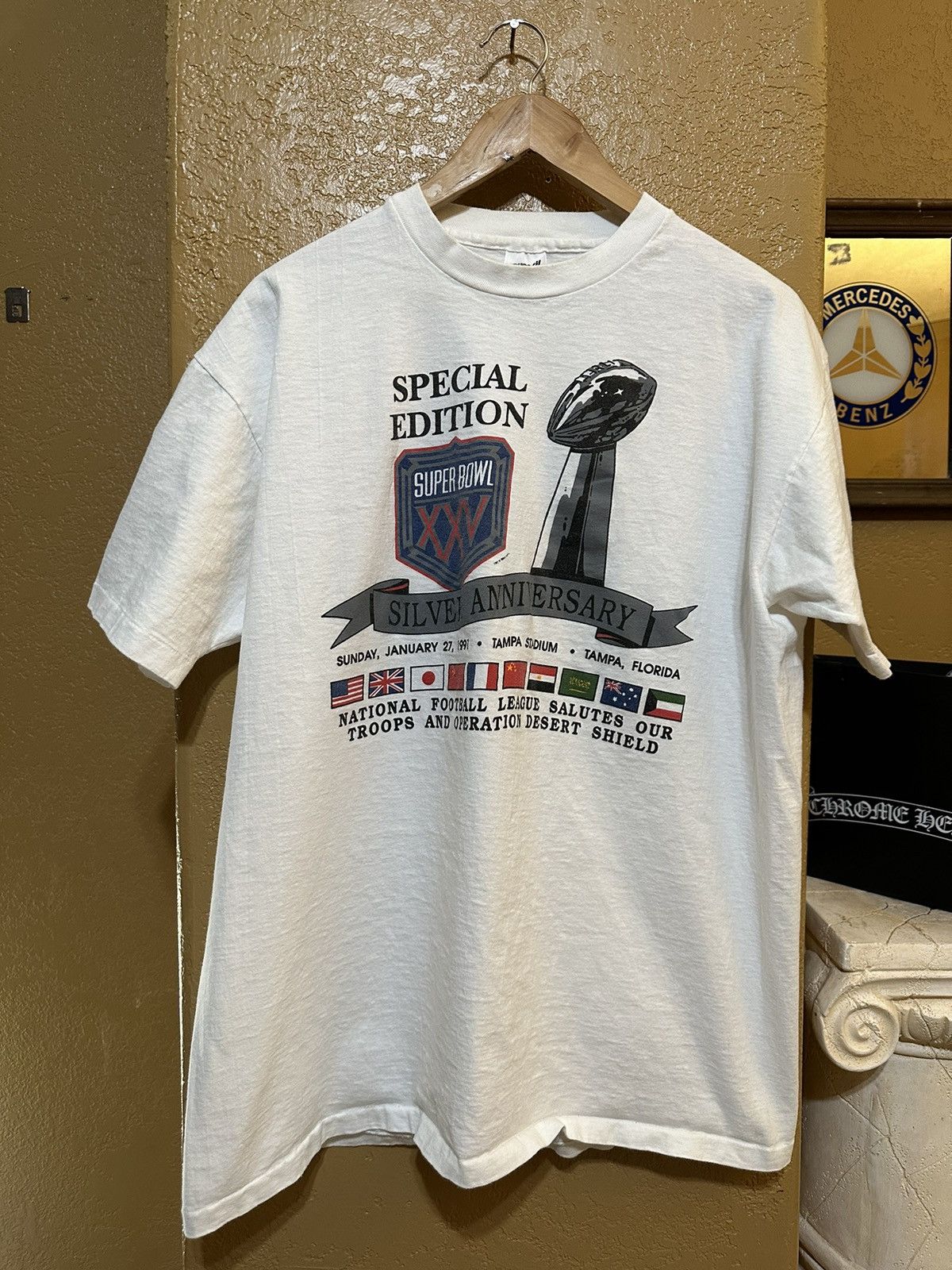 NFL × Vintage Vintage 1991 Super Bowl Operation Desert Shield Tee XL Size US XL / EU 56 / 4 - 2 Thumbnail