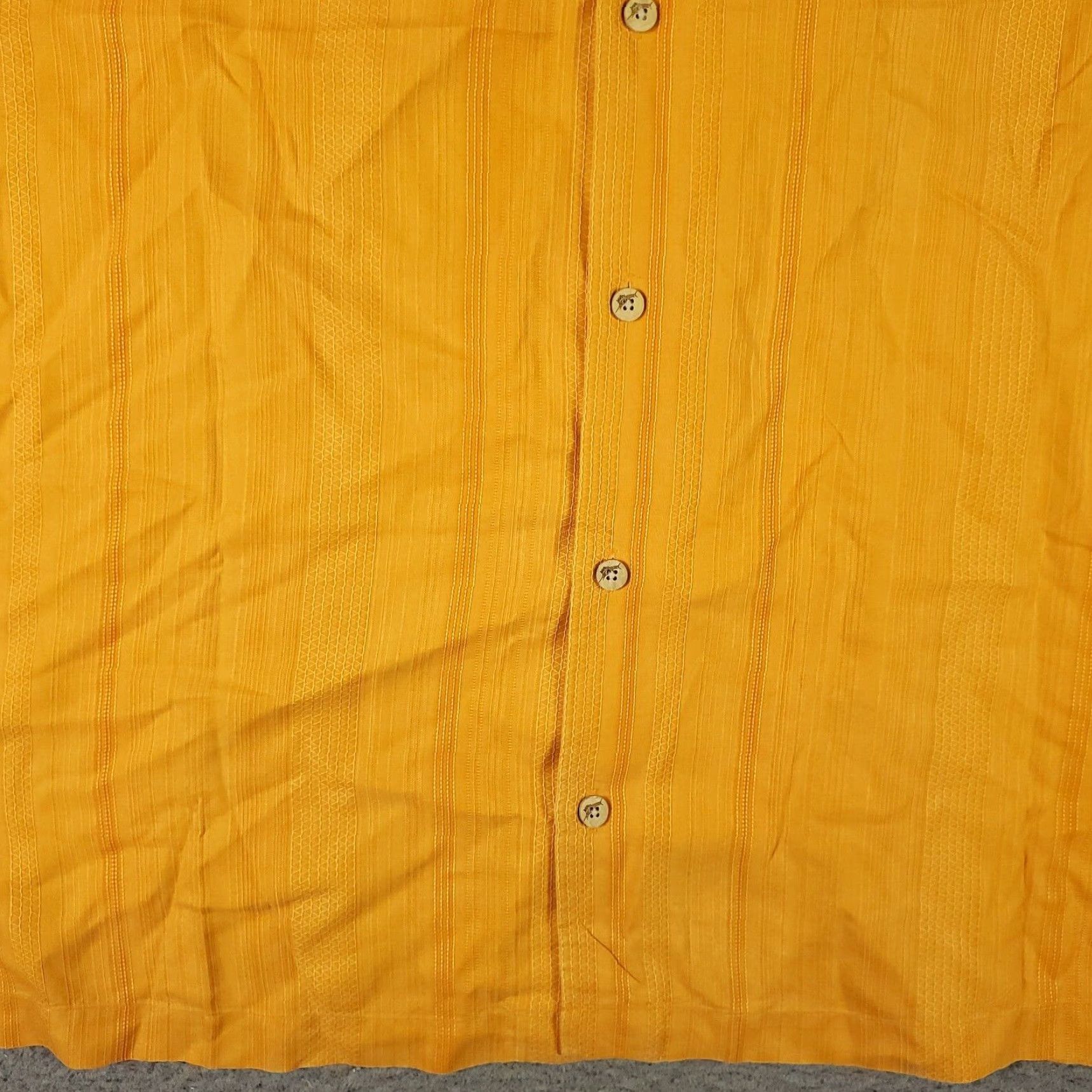 Tommy Bahama Tommy Bahama Shirt Mens XL Orange Striped Silk Hawaiian Short Sleeve Button-Up Size US XL / EU 56 / 4 - 3 Thumbnail
