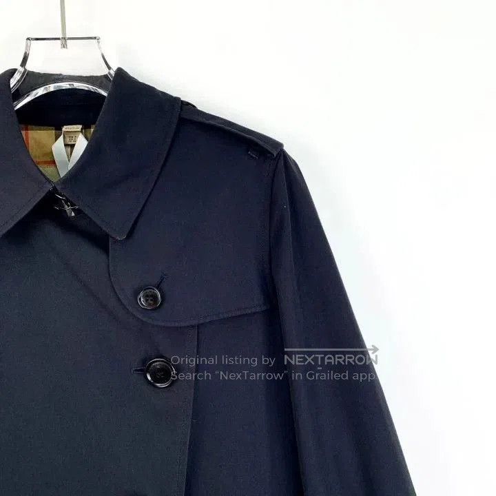 Burberry Burberry Black Cotton Trench Coat XS. Size US XS / EU 42 / 0 - 3 Thumbnail