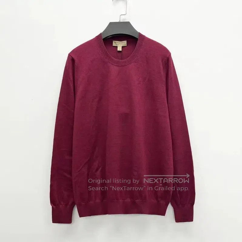 Burberry Burberry Purple Wool Horse Check Knit Sweater. Size L / US 10 / IT 46 - 1 Thumbnail