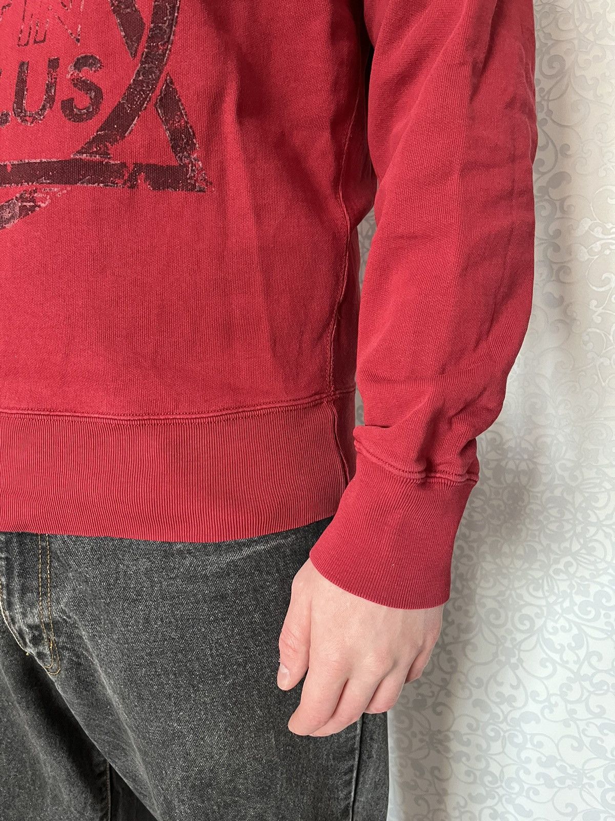 Designer × Diesel Diesel Lost In Focus Men Red Longsleeve Hoodie Size US L / EU 52-54 / 3 - 2 Thumbnail