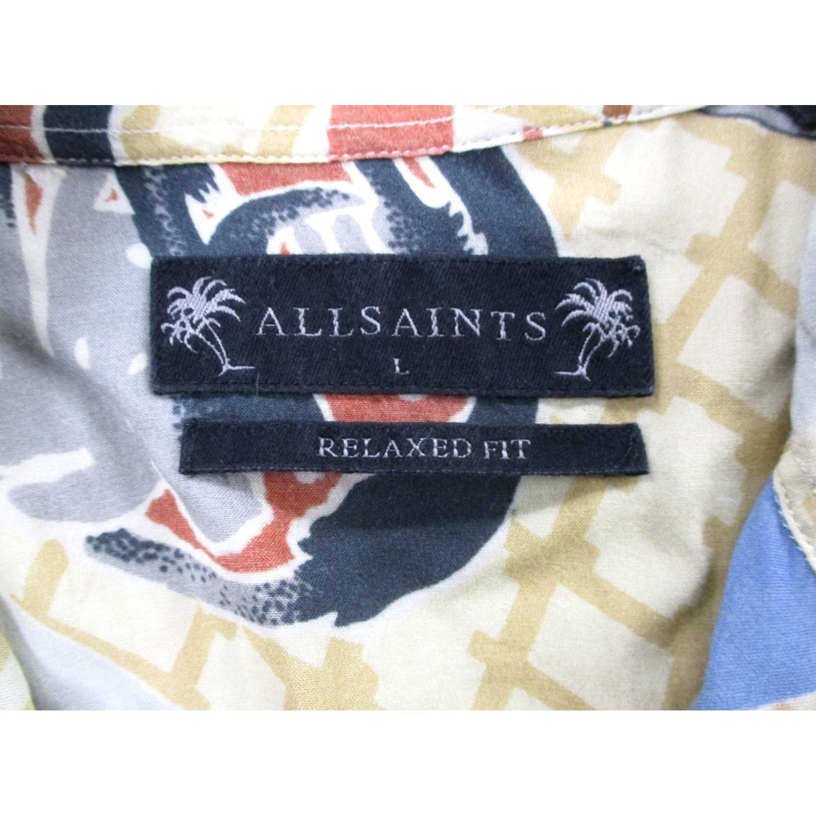 Allsaints All Saints Shirt Mens L Viscose Knit Button-Up Casual Preppy Size US L / EU 52-54 / 3 - 6 Thumbnail