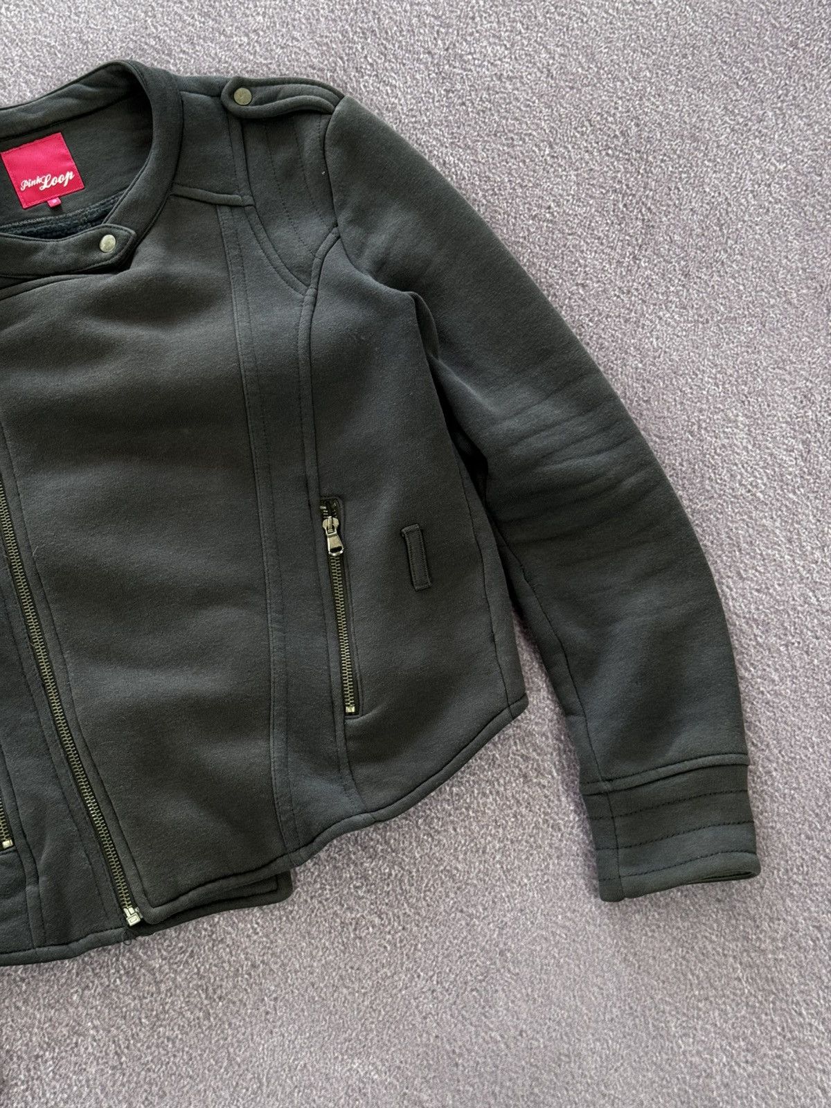 Japanese Brand 2000’s Aesthetic Glamour Abstract Zip Y2K Biker Jacket Size S / US 4 / IT 40 - 6 Thumbnail