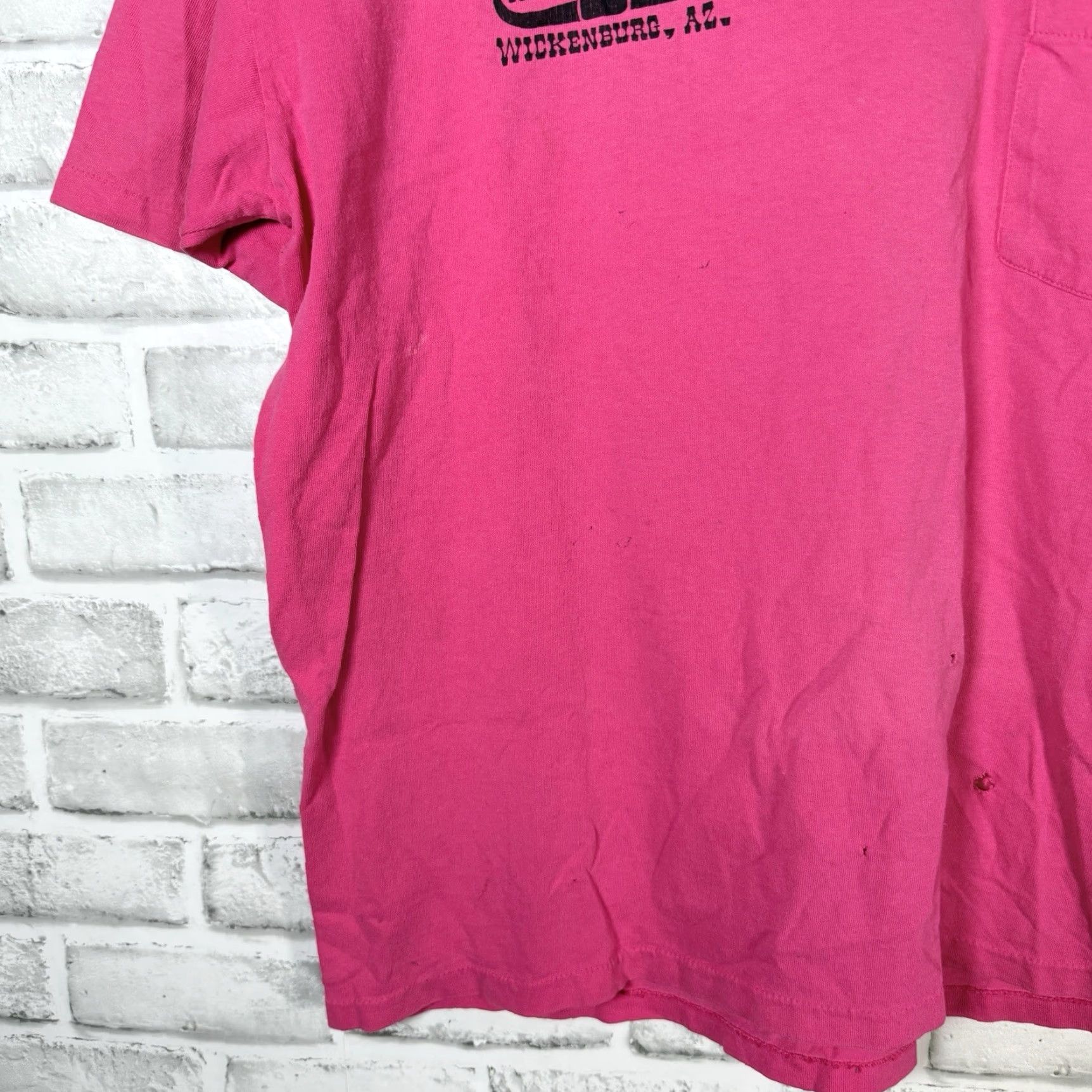 Vintage VINTAGE Oneita Pink Graphic Tee L USA Single Stitch Mens Size US L / EU 52-54 / 3 - 4 Thumbnail