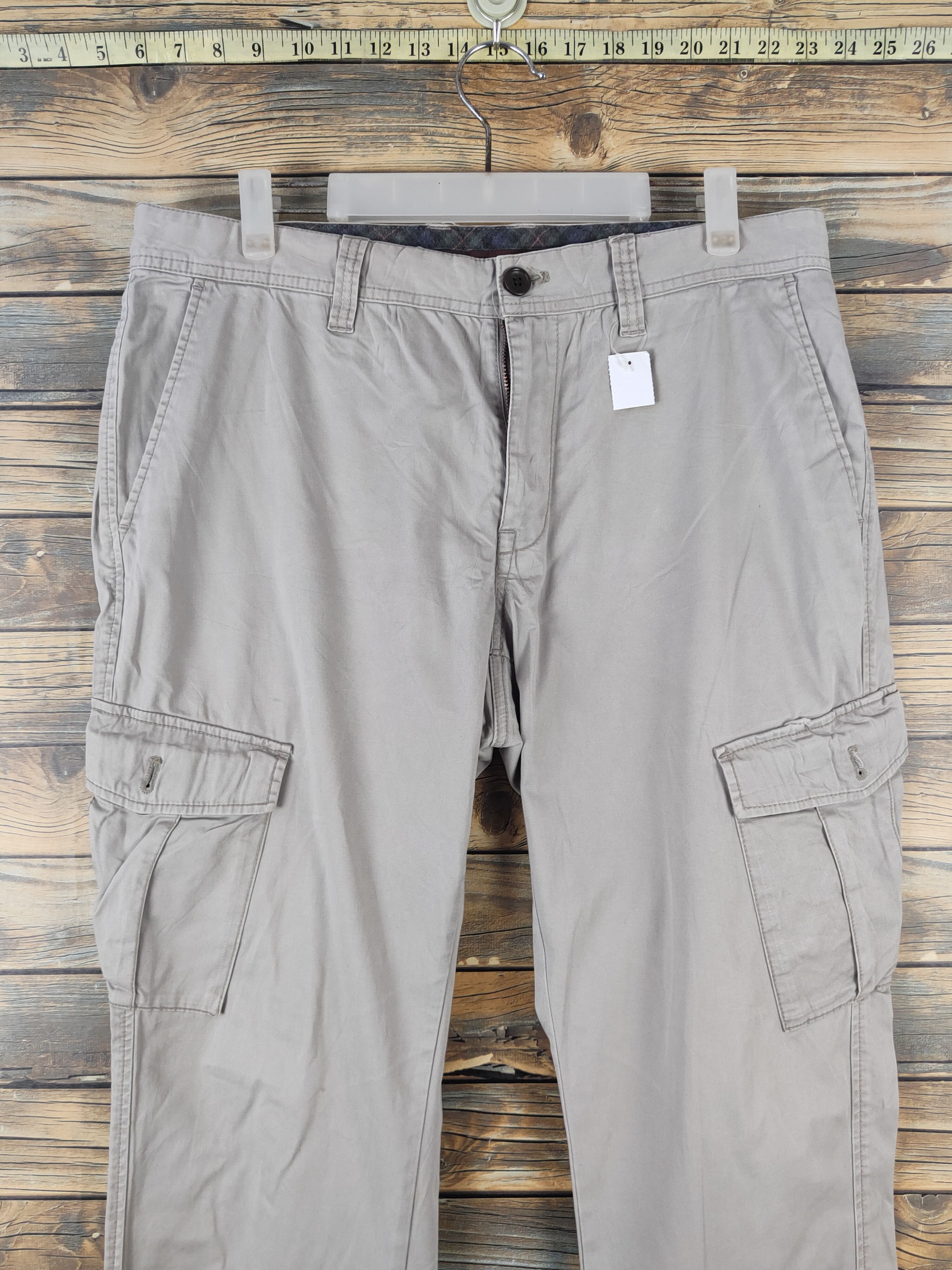 Japanese Brand DL Ciqueto Ikka Gray Multipocket Tactical Cargo Pants #1355 Size 33" - 2 Thumbnail