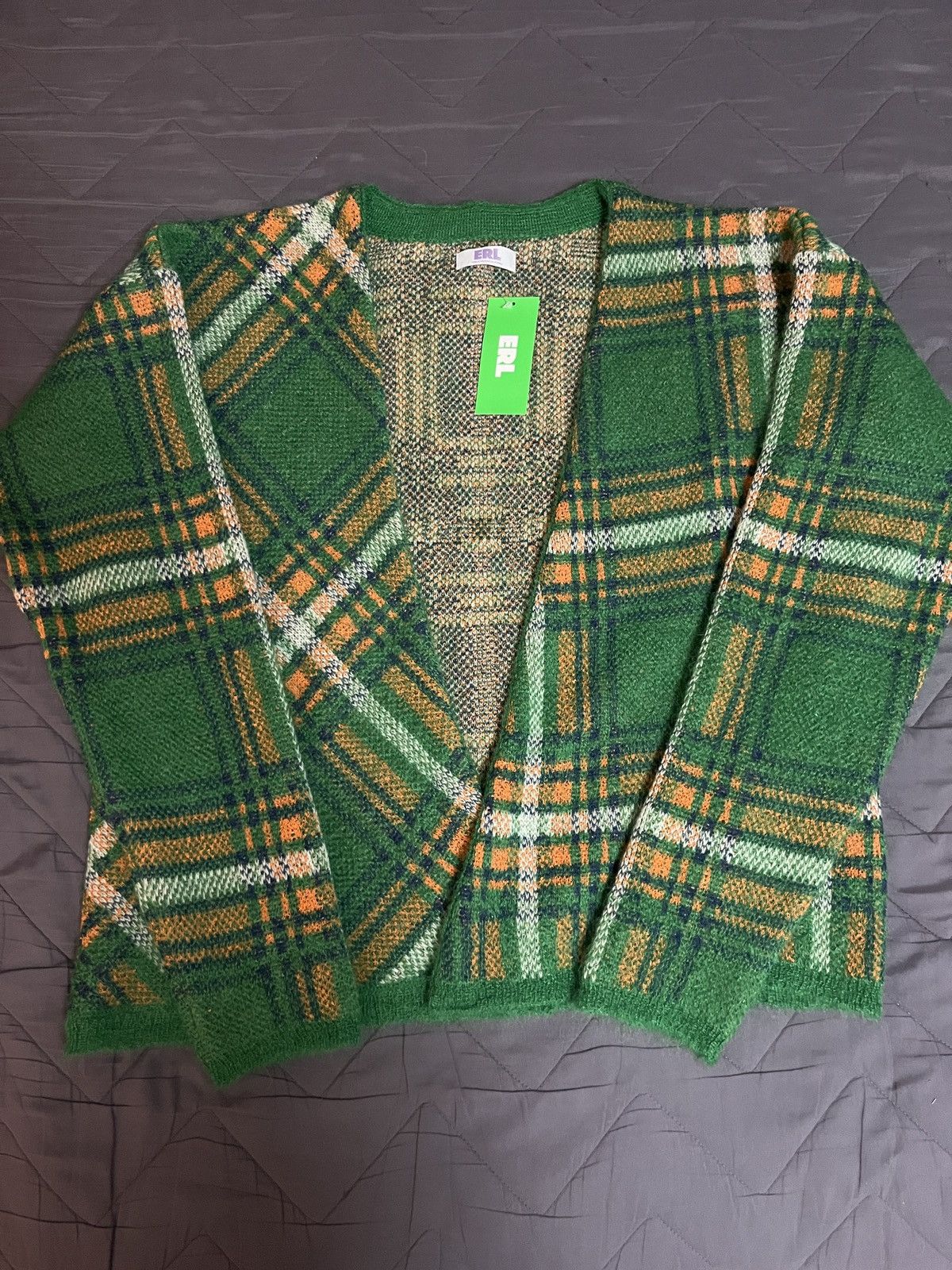 ERL ERL plaid check knit cardigan Size US L / EU 52-54 / 3 - 3 Thumbnail
