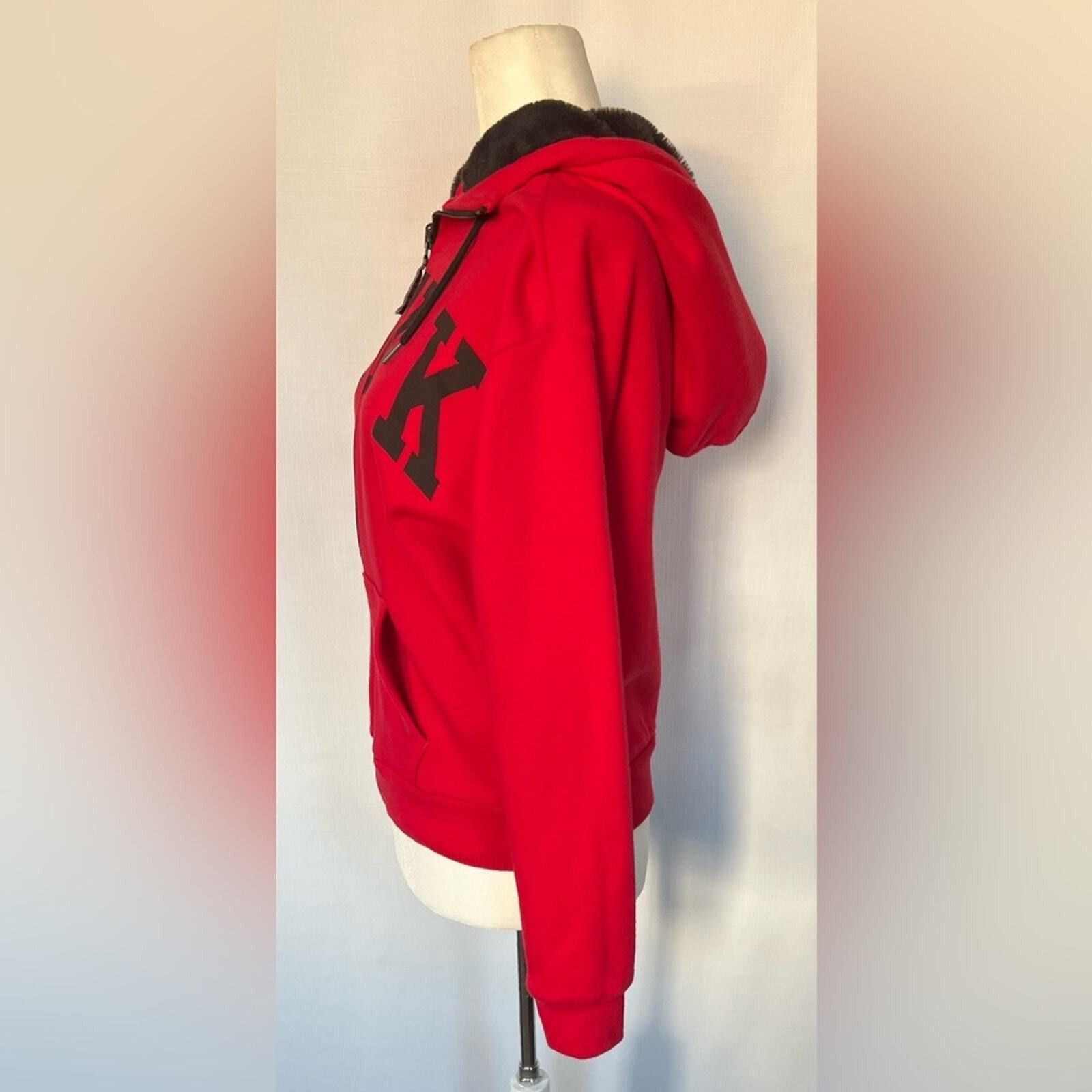 Victoria's Secret PINK- Women’s Victoria Secret Red Fur Hoodie Size XS / US 0-2 / IT 36-38 - 2 Thumbnail