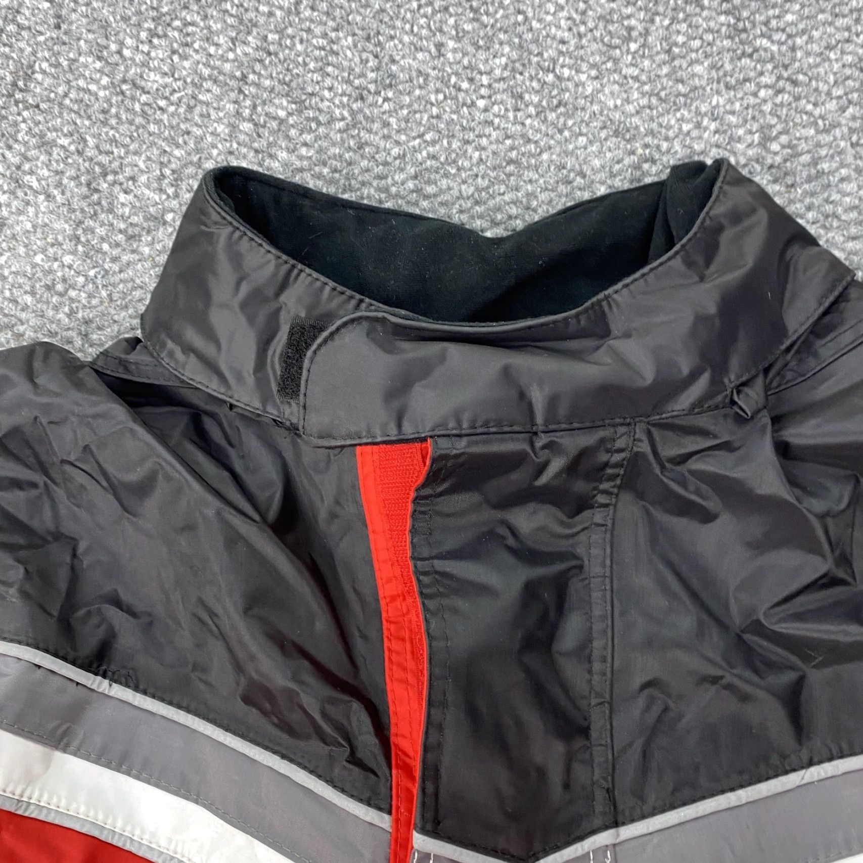 Vintage VINTAGE Tour Master Elite Series II Rainsuit Jacket Mens XL Motorcycle Hood Waterproof Red Striped Pattern 1980s Mens Size 46R - 2 Thumbnail