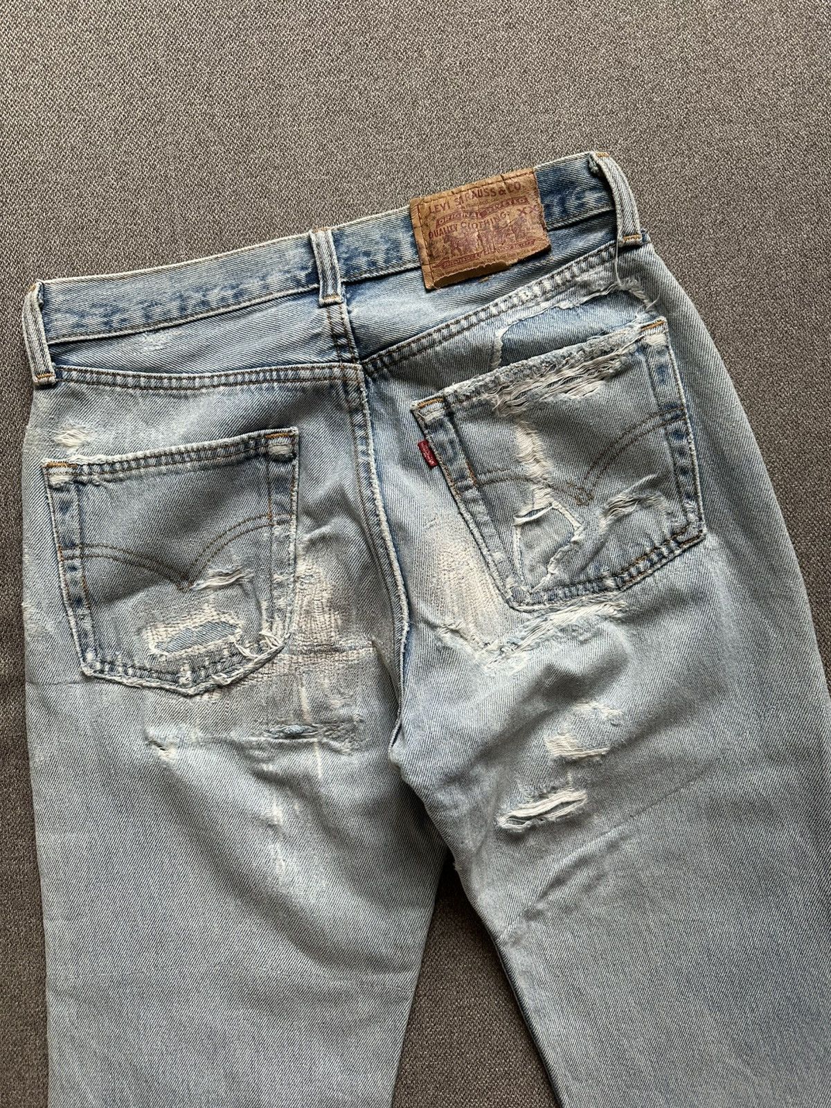 Levi's Levi's 501 repaired/stitched/sashiko distressed jeans Size US 28 / EU 44 - 11 Thumbnail