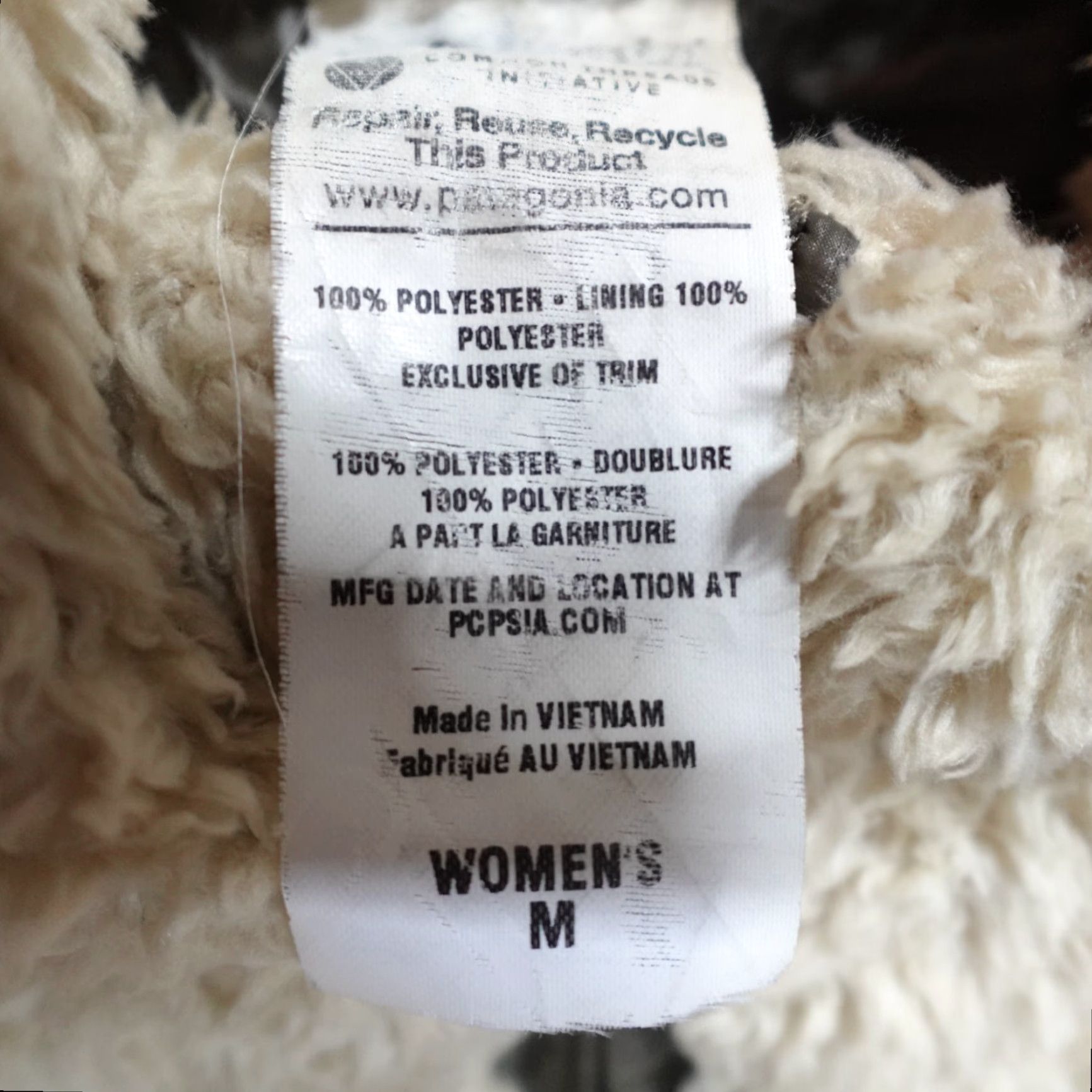 Patagonia Patagonia Vest Womens Medium Beige Oatmeal Los Lobos Reversible Full Zip Retro Short Beige Pattern Solid Zip Polyester Ocean of words? Size M / US 6-8 / IT 42-44 - 3 Thumbnail