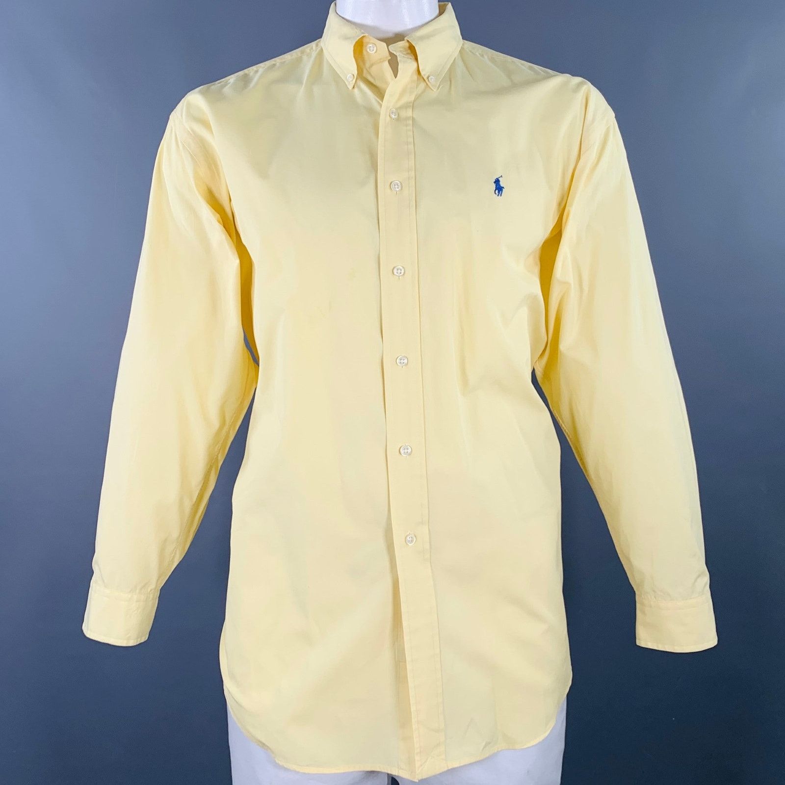 Ralph Lauren Size XL Yellow Cotton Button Down Long Sleeve Shirt Size US XL / EU 56 / 4 - 1 Thumbnail