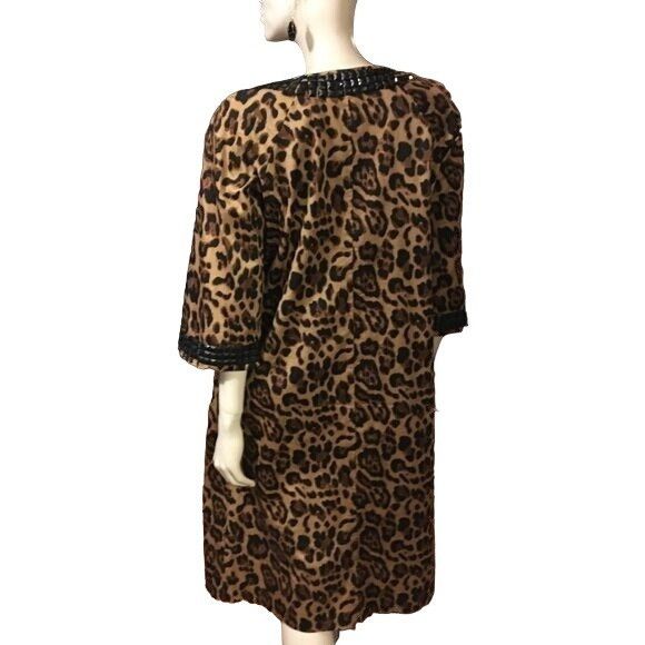 Vintage Newport News Women’s Jeweled Leopard Print 3/4 Sleeved Coat Size S / US 4 / IT 40 - 2 Thumbnail