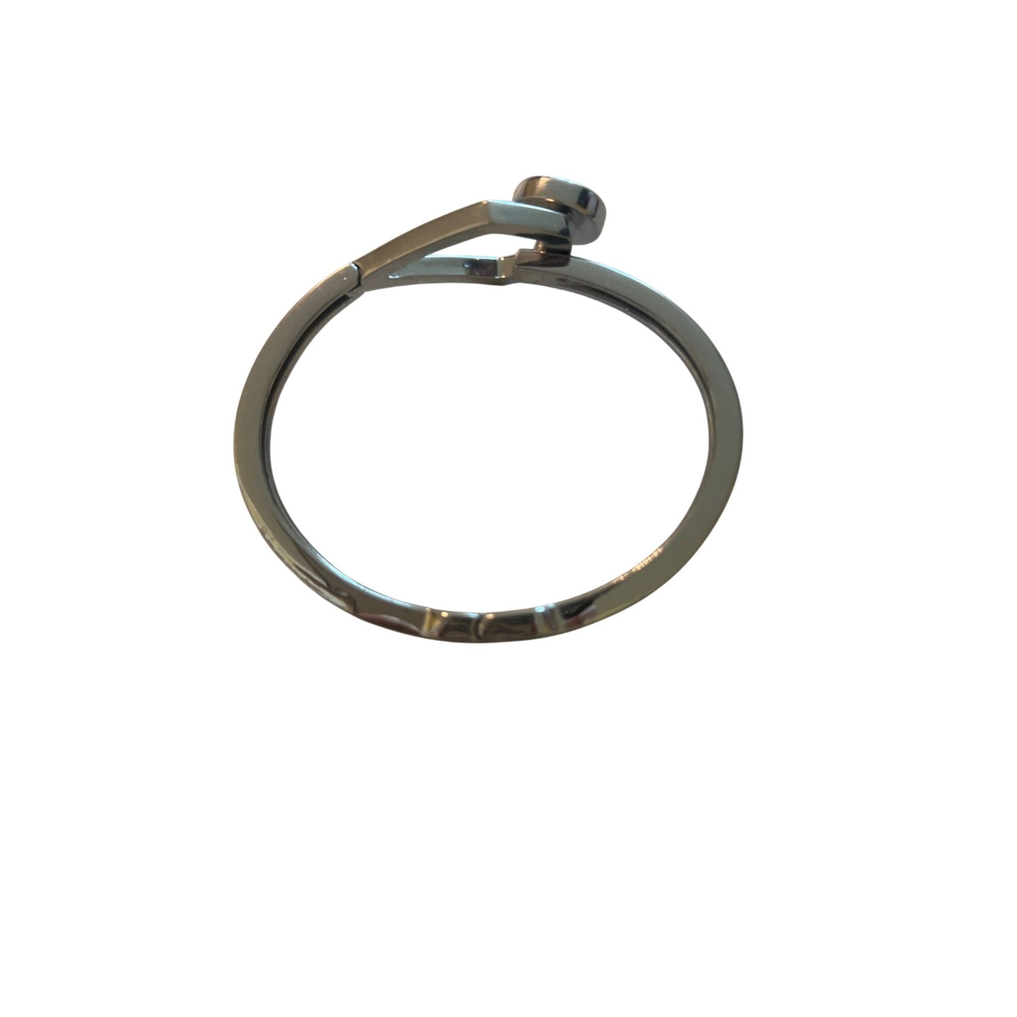 White House Black Market White House Black Market Bangle Bracelet Silver Tone Hinged Size ONE SIZE - 3 Thumbnail